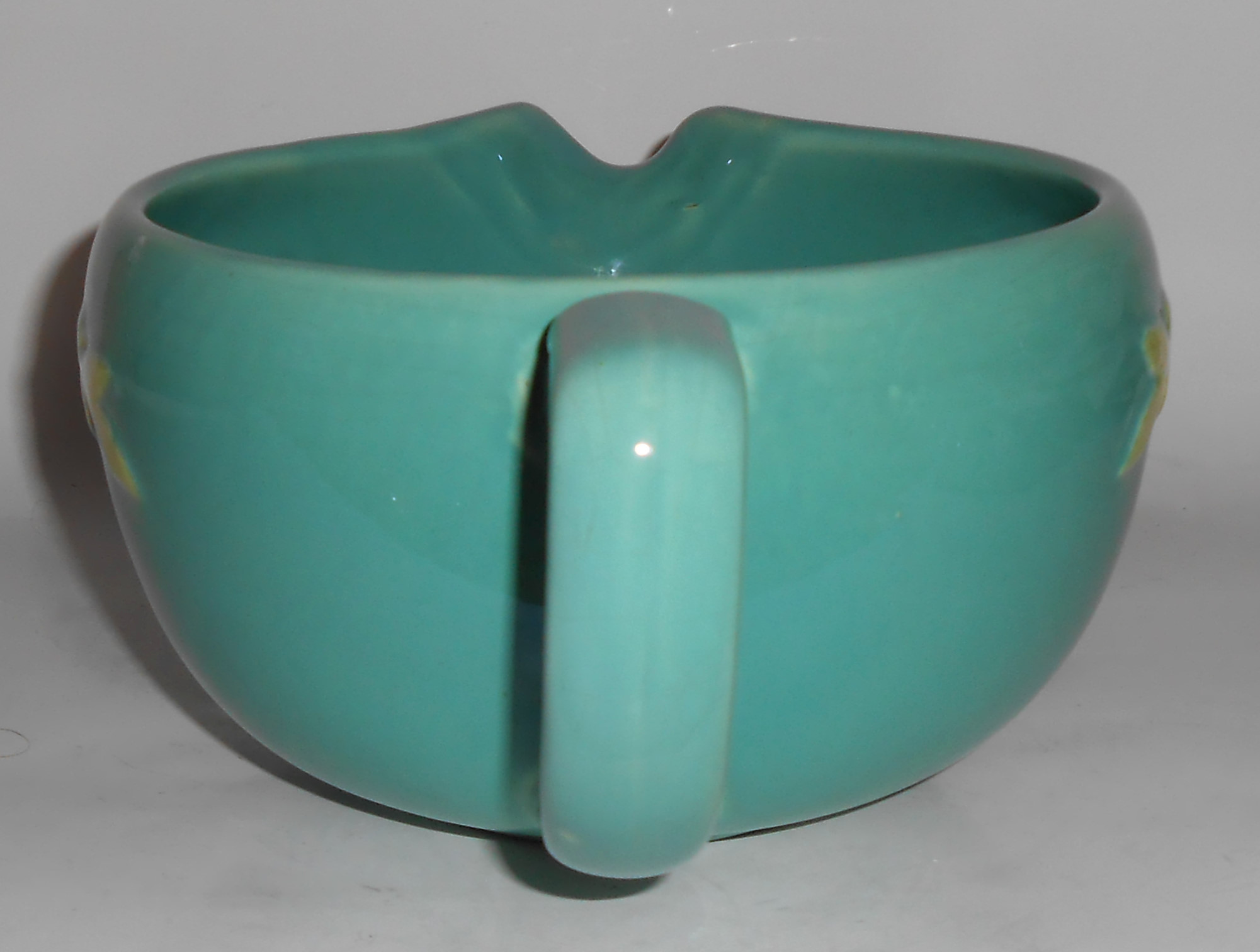 Coors Pottery Rosebud Green Medium Handled Batter Bowl