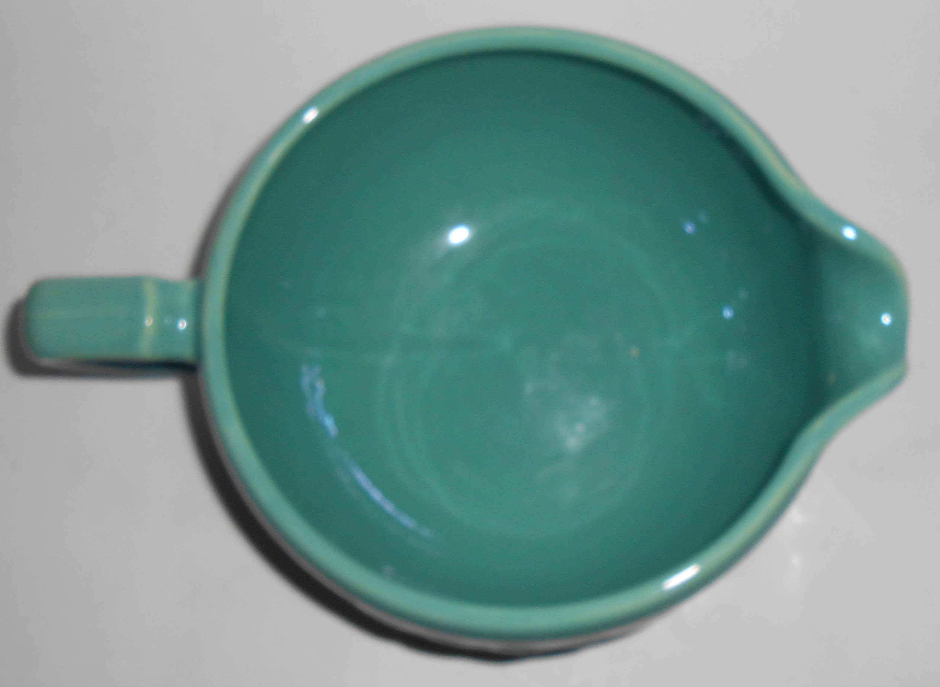 Coors Pottery Rosebud Green Medium Handled Batter Bowl