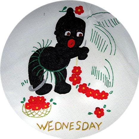 Black Memorabilia Flour Sack  Days of  Week KitcTowels