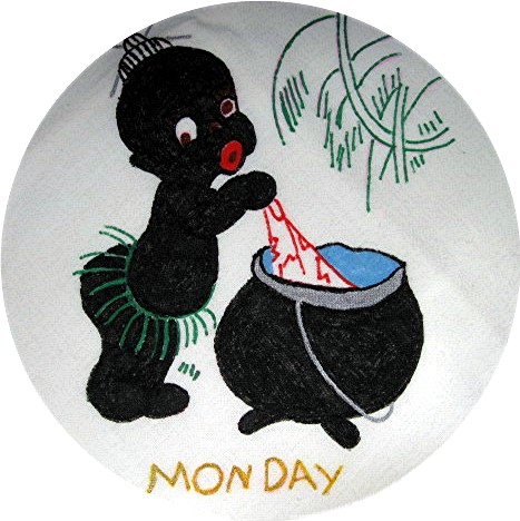 Black Memorabilia Flour Sack Days of Week KitcTowels