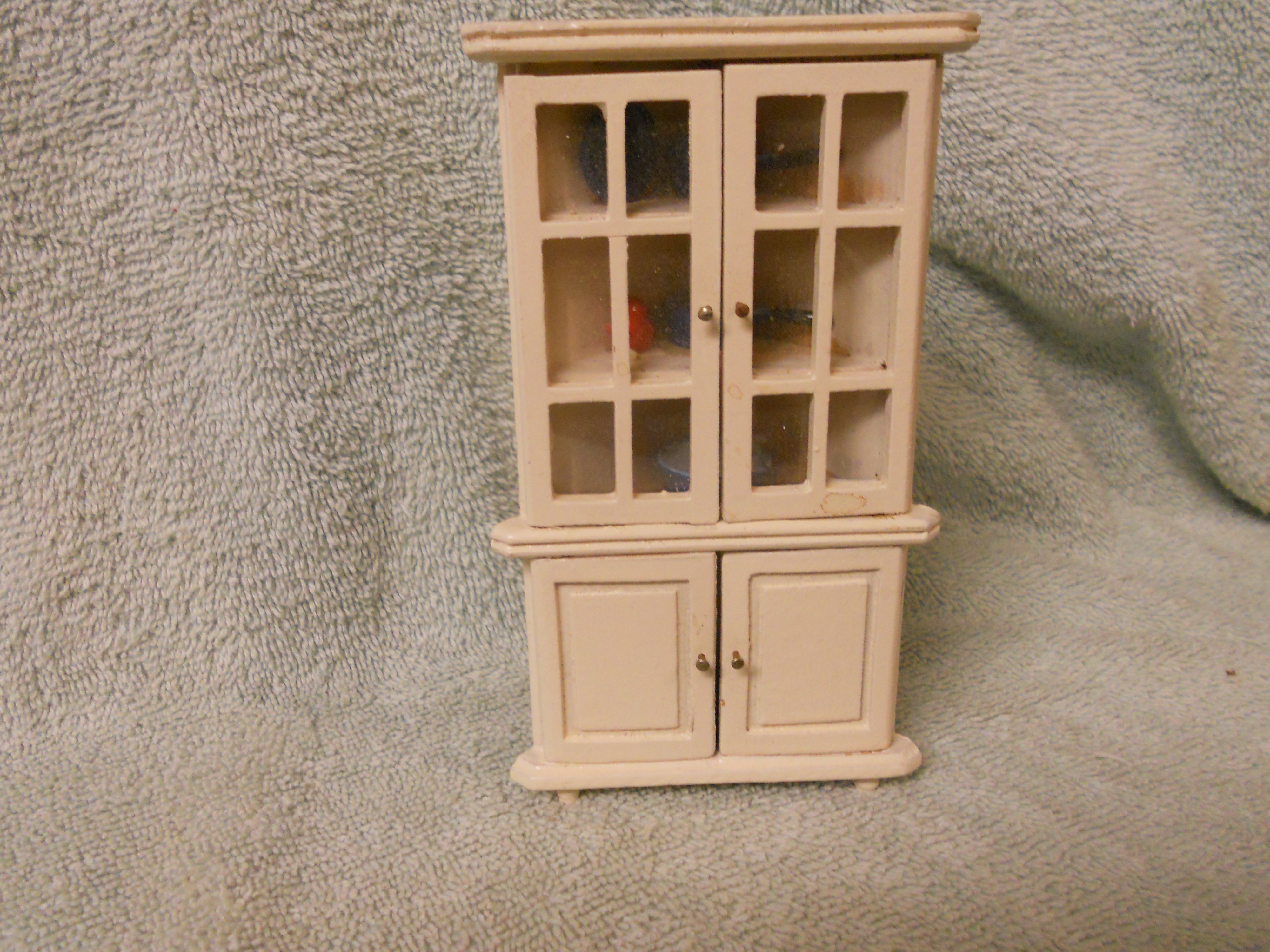 Dollhouse Furniture Corner Cupboard Hutch