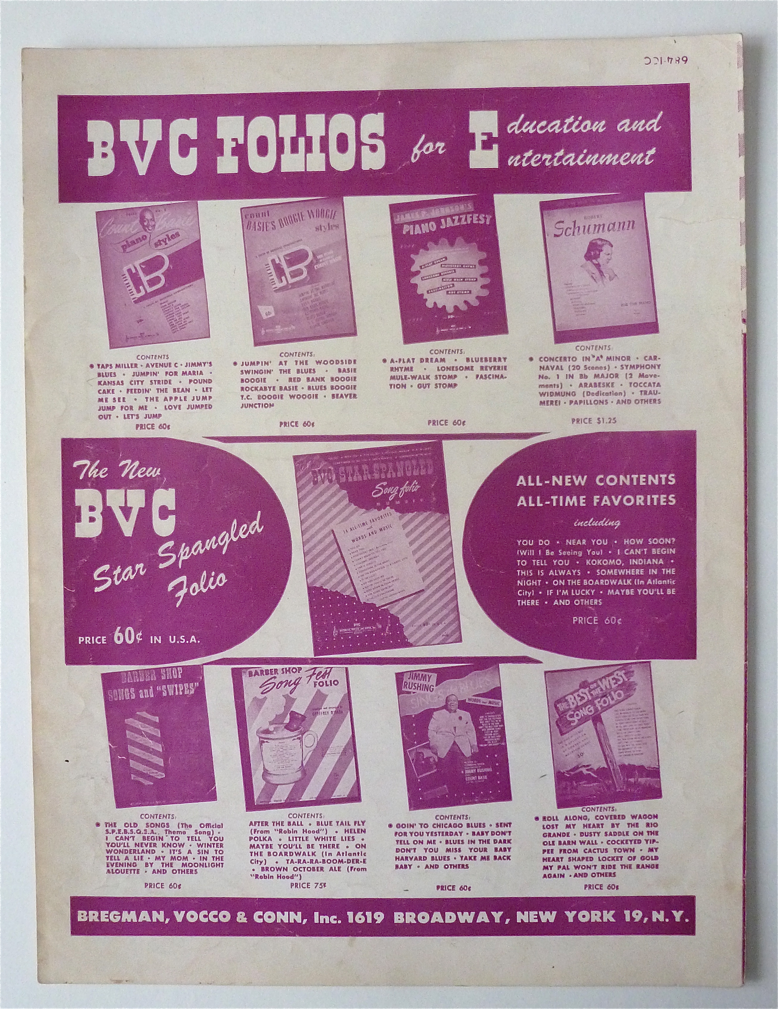 Sheet Music For 1949 Maybe It's Because
