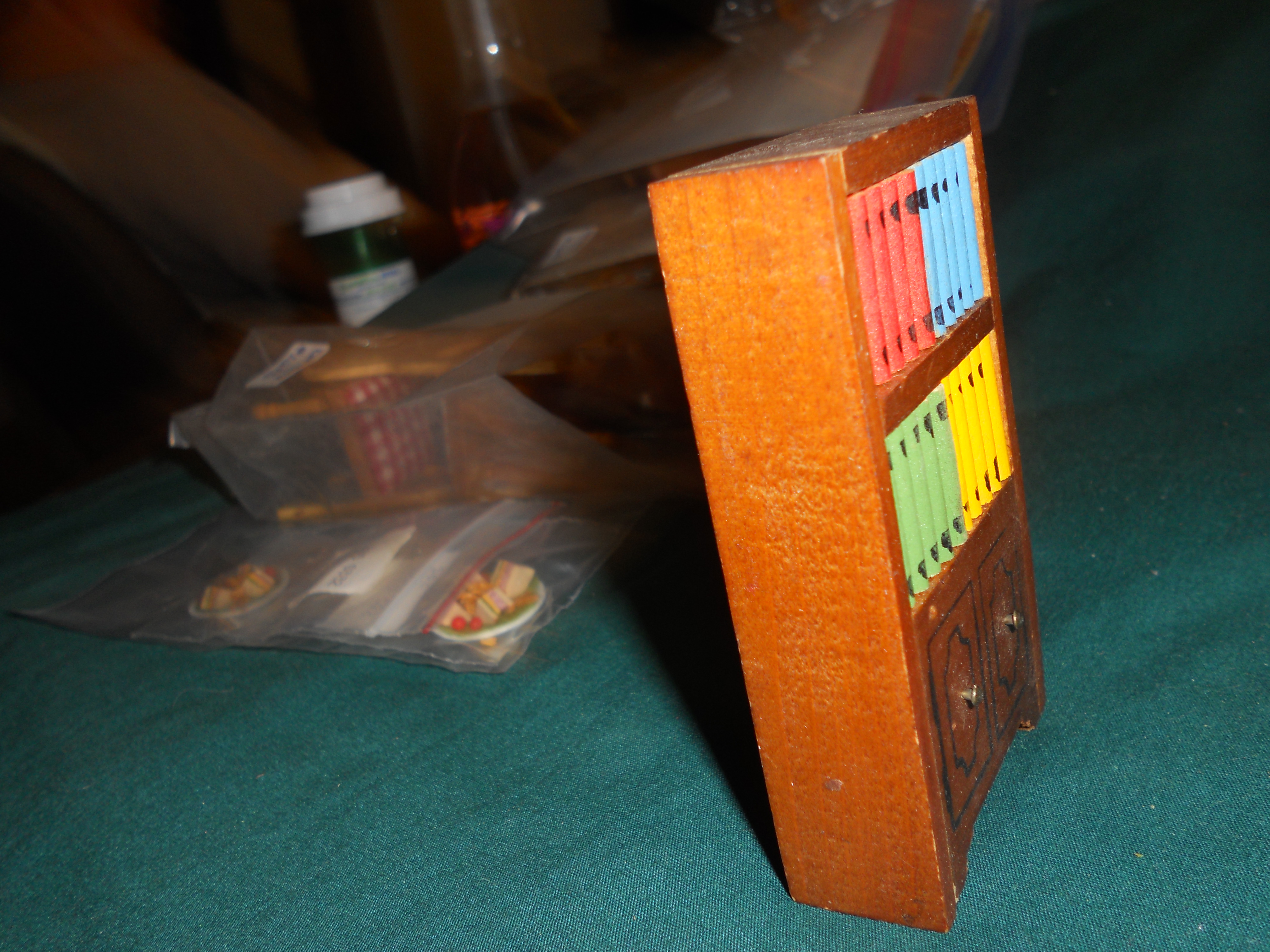 Dollhouse Bookcase Wood painted