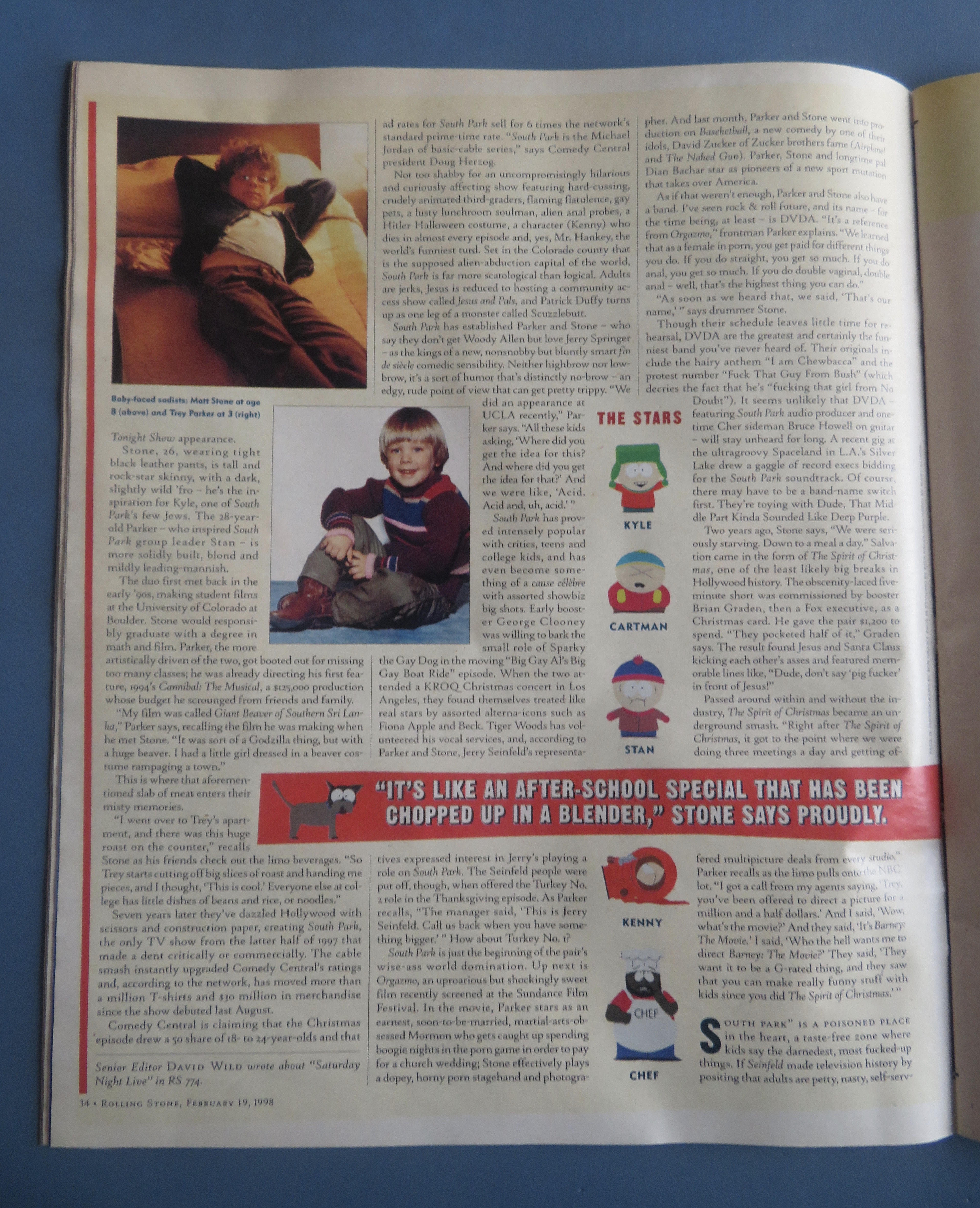 Rolling Stone February 19, 1998 South Park (Kenny)