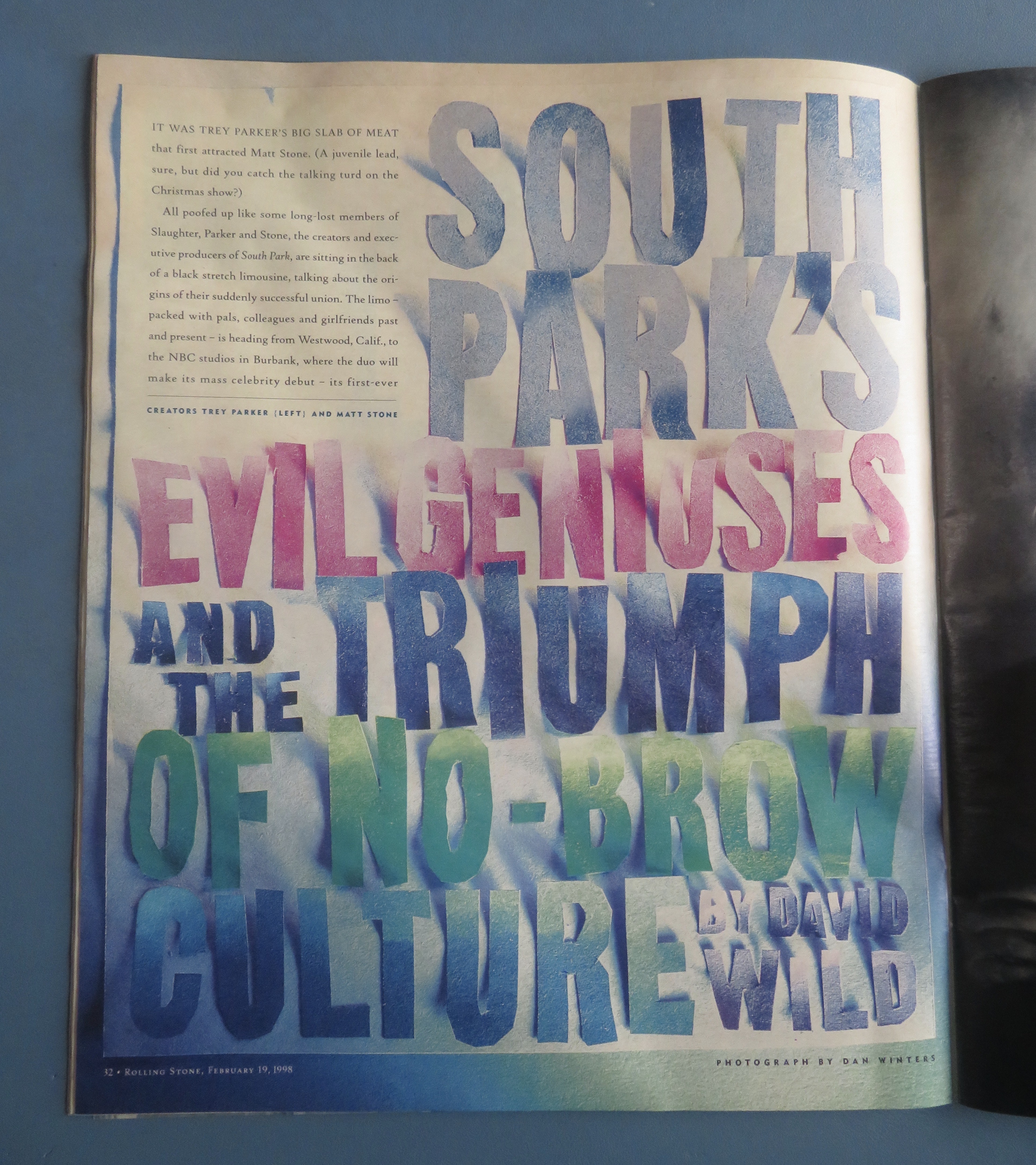 Rolling Stone February 19, 1998 South Park (Kenny)