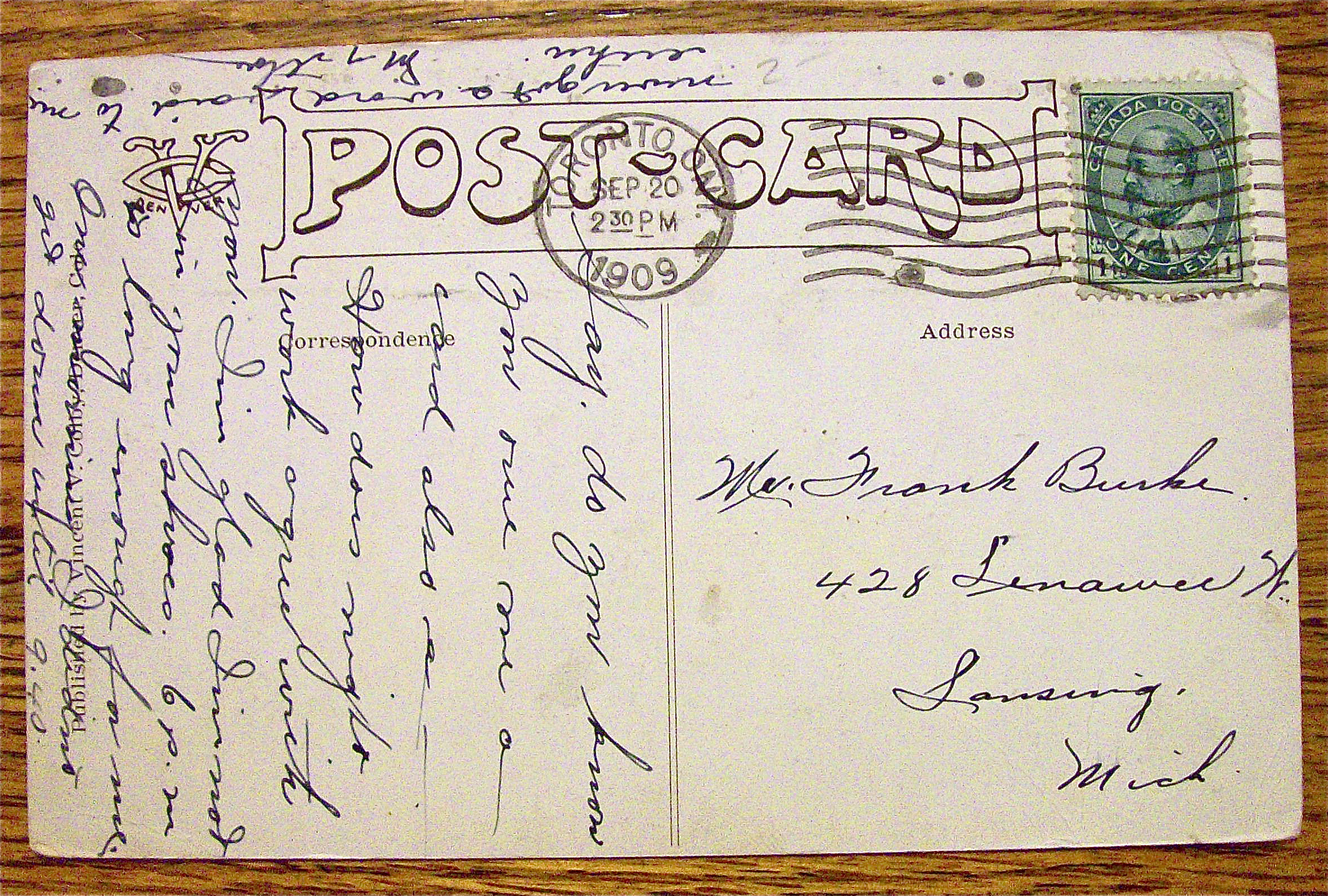 A Cat And Dog Sitting Side By Side Postcard