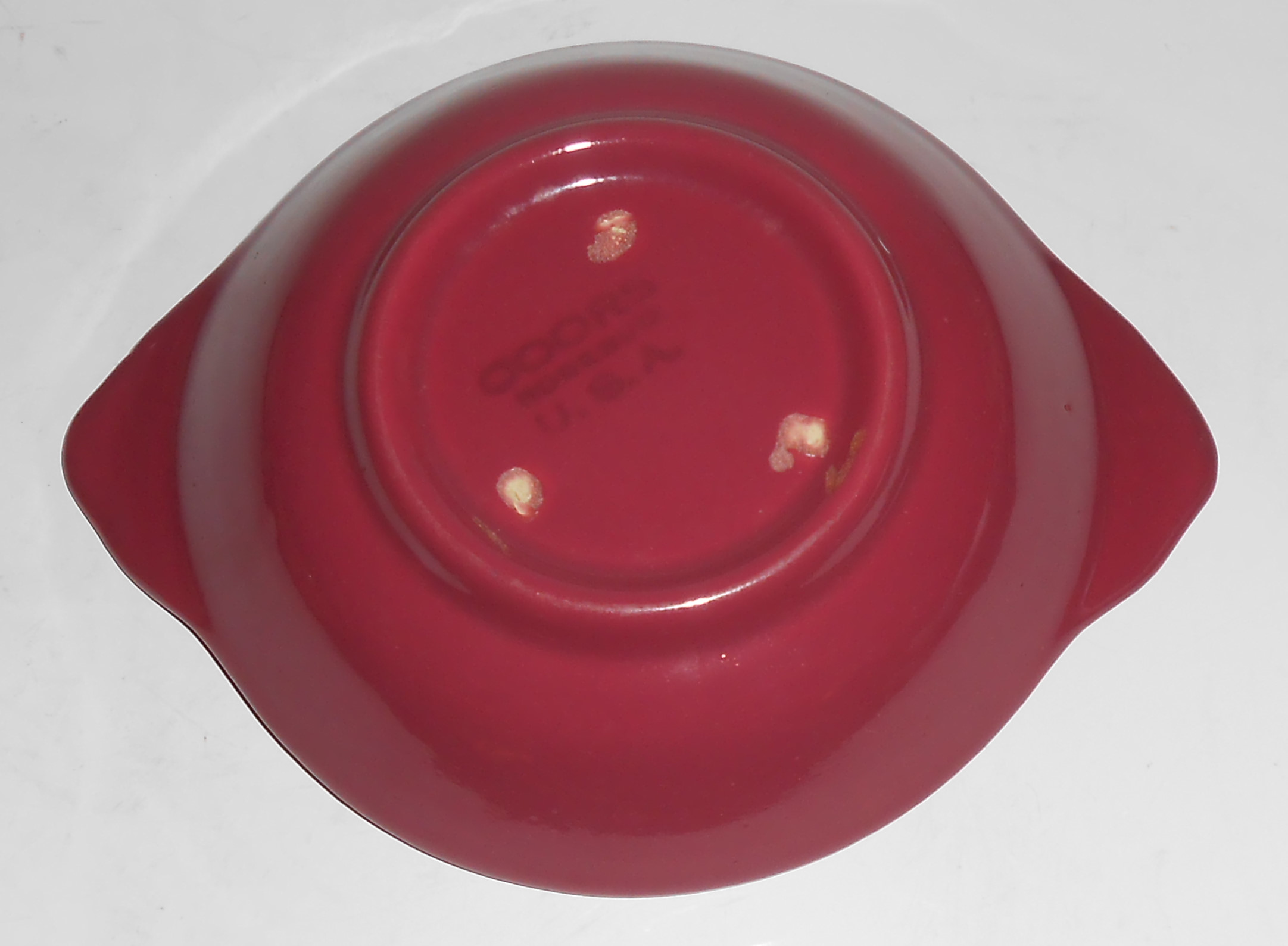 Coors Pottery Rosebud Red Fruit Bowl Mint