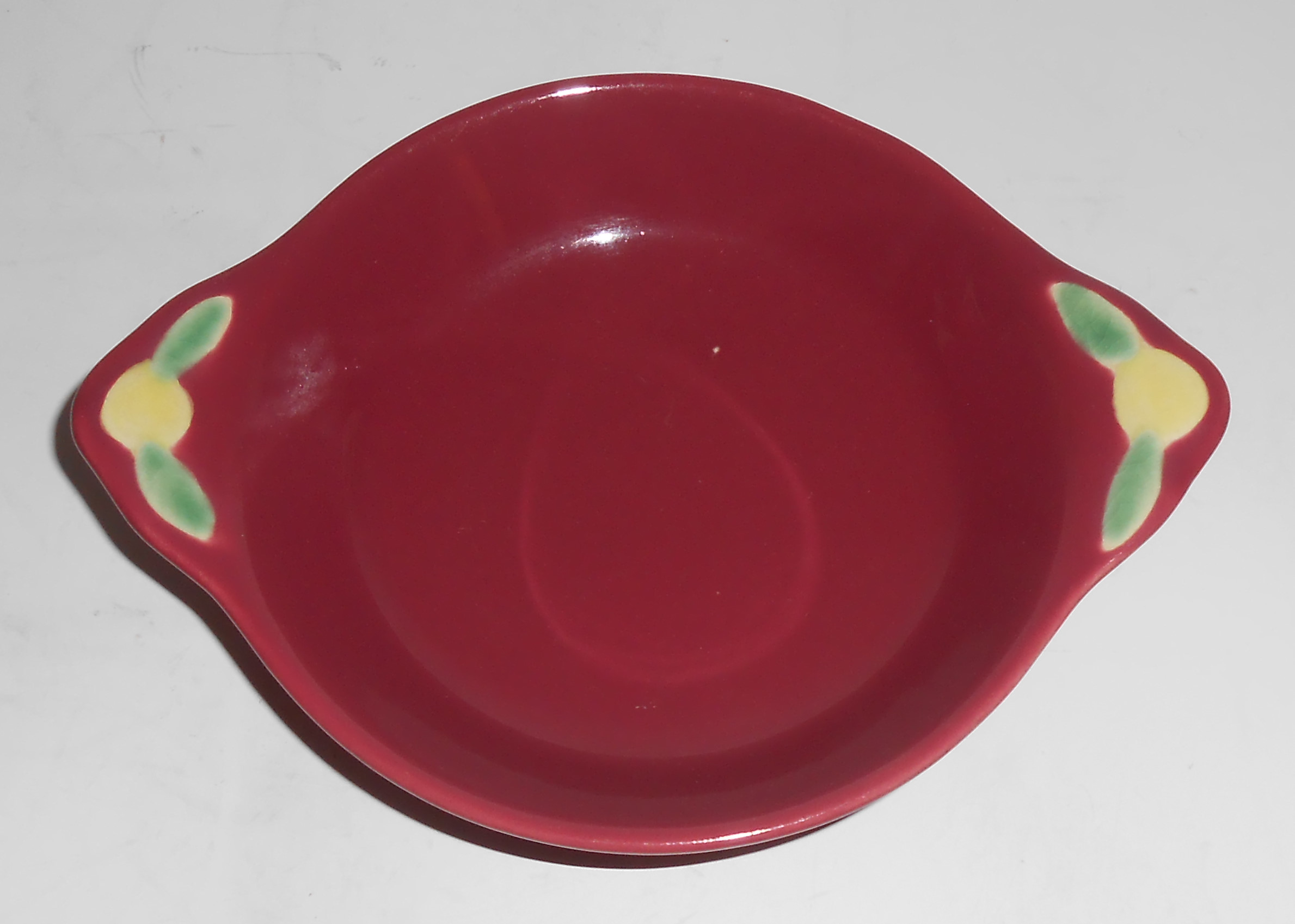 Coors Pottery Rosebud Red Fruit Bowl Mint