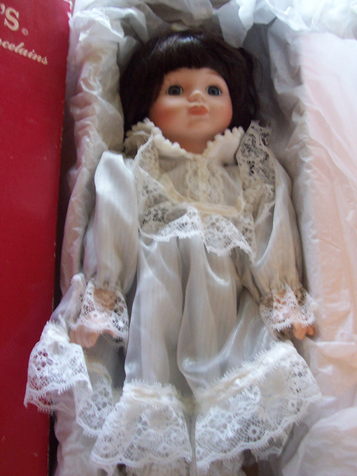 Brinns Porcelain Doll in Box 1990