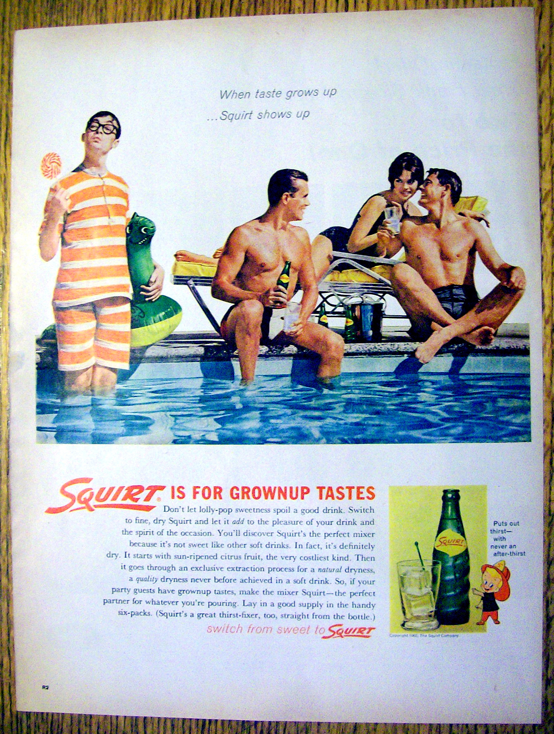 1962 Squirt with Two Men & Woman Talking About a Man