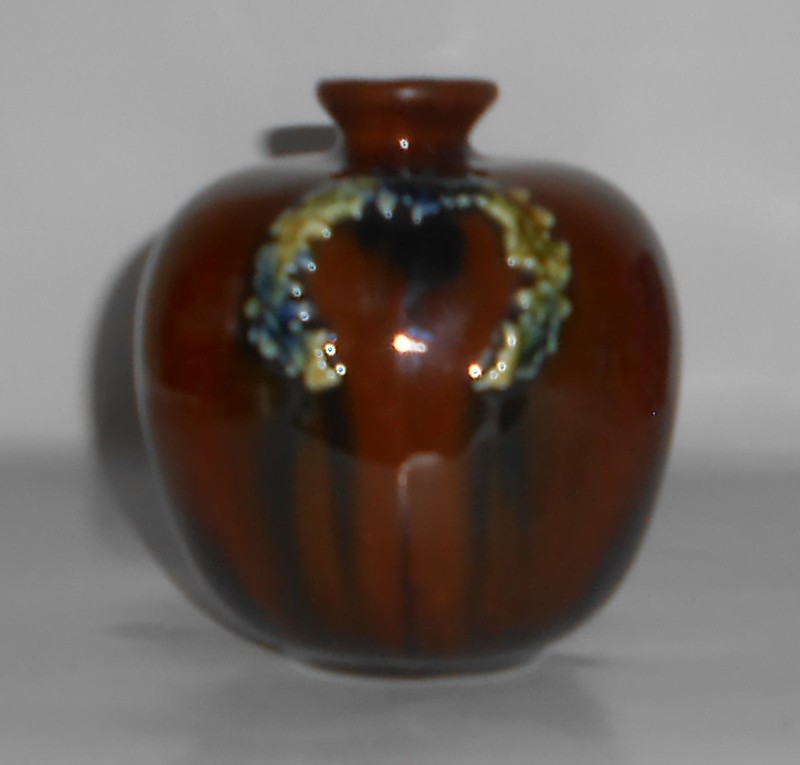 Peters And Reed Pottery Standard Glaze Decorated Vase