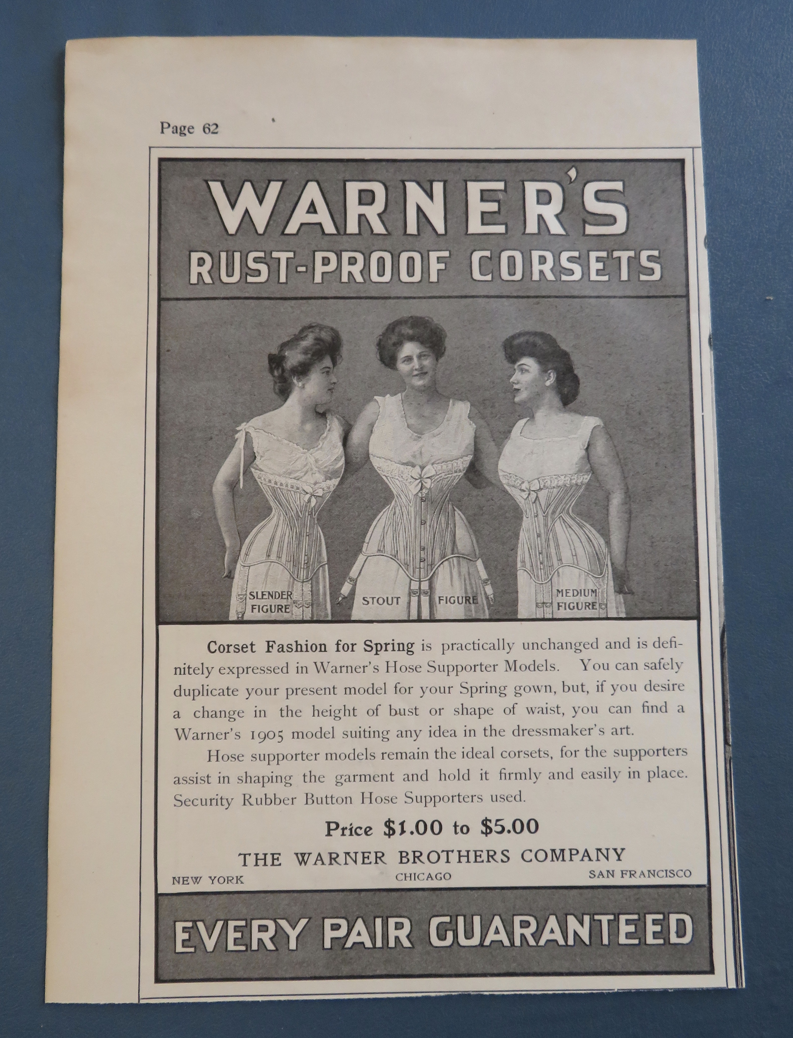 1905 Warner's Rust Proof Corsets with Three Women