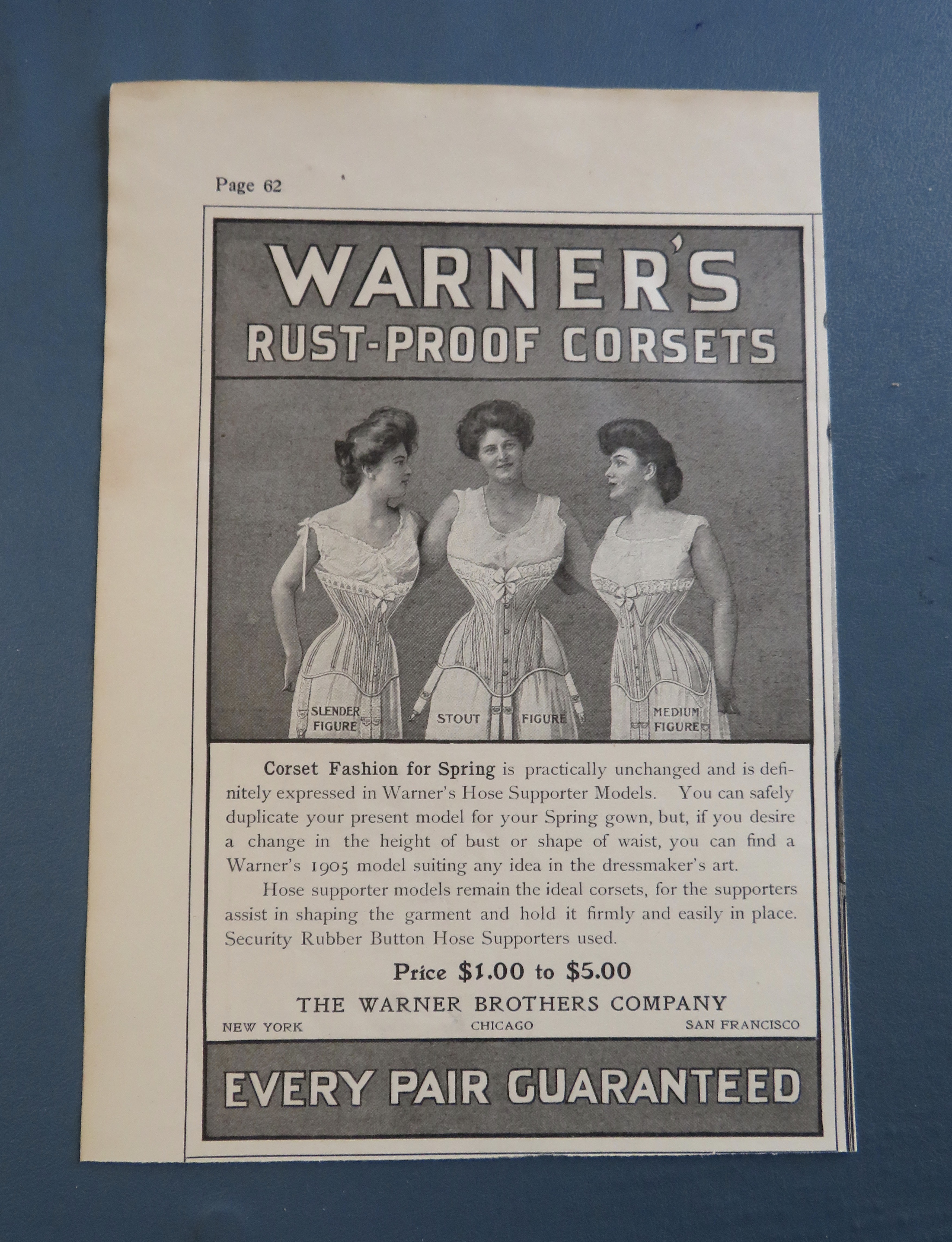 1905 Warner's Rust Proof Corsets with Three Women