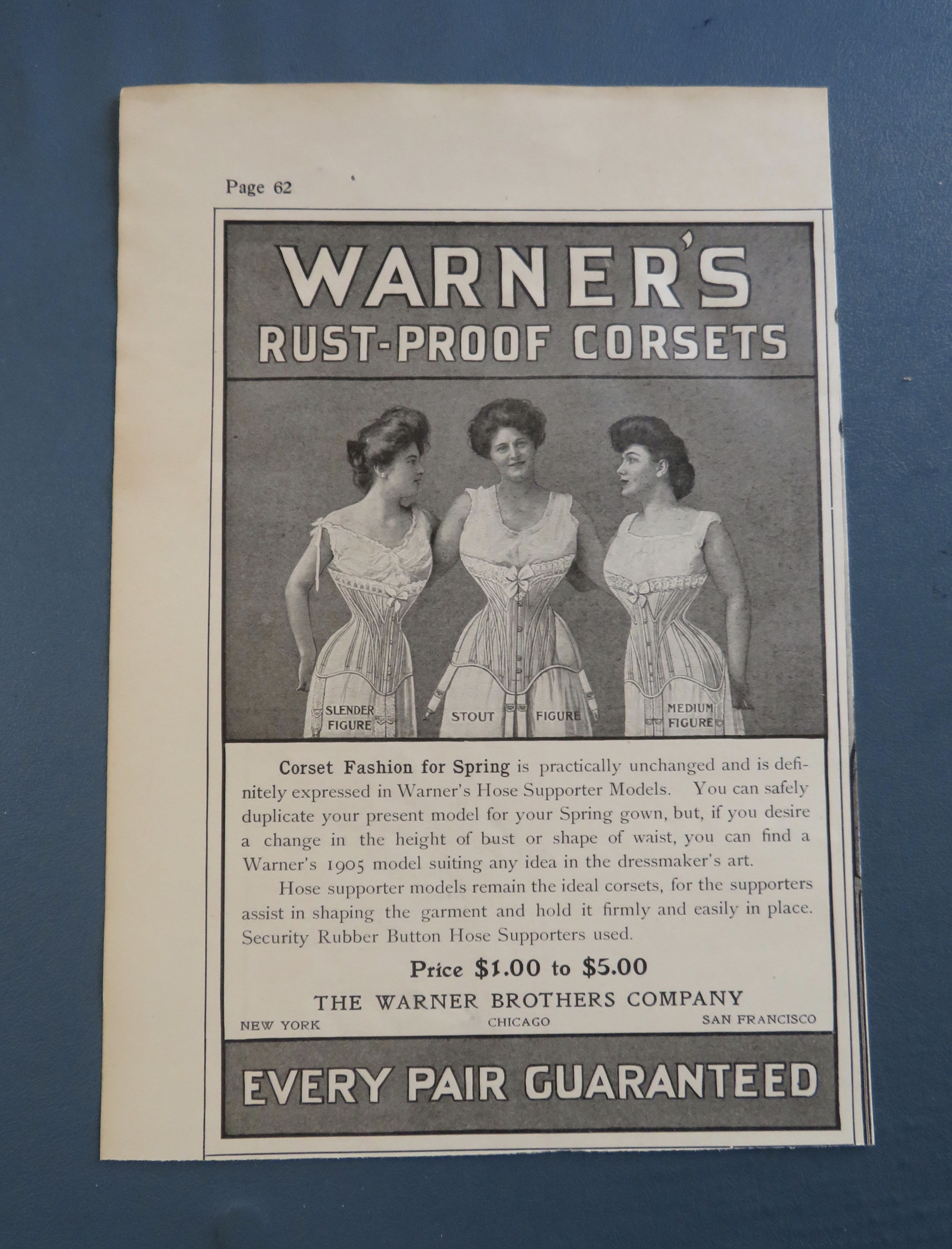 1905 Warner's Rust Proof Corsets with Three Women