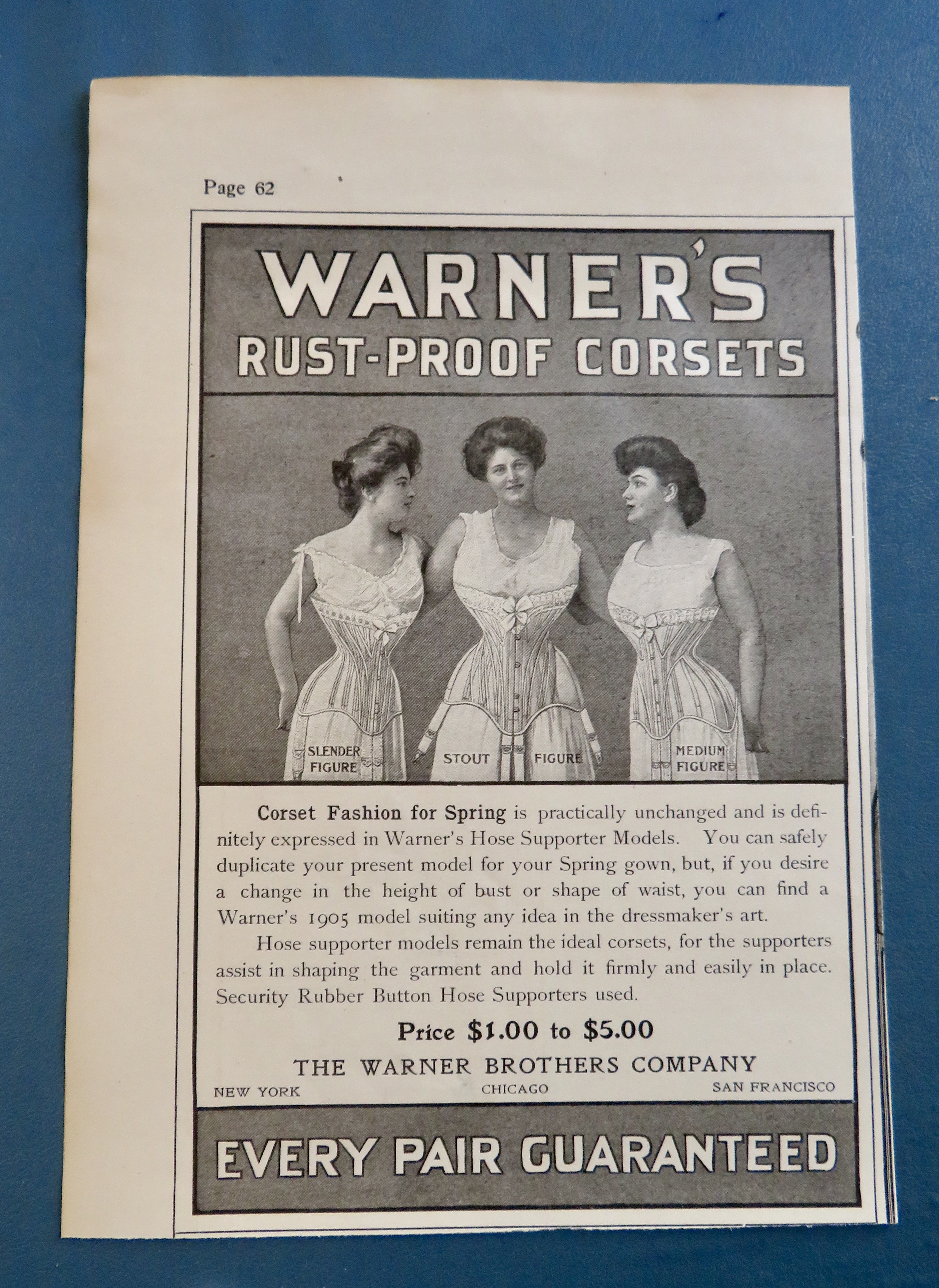 1905 Warner's Rust Proof Corsets with Three Women