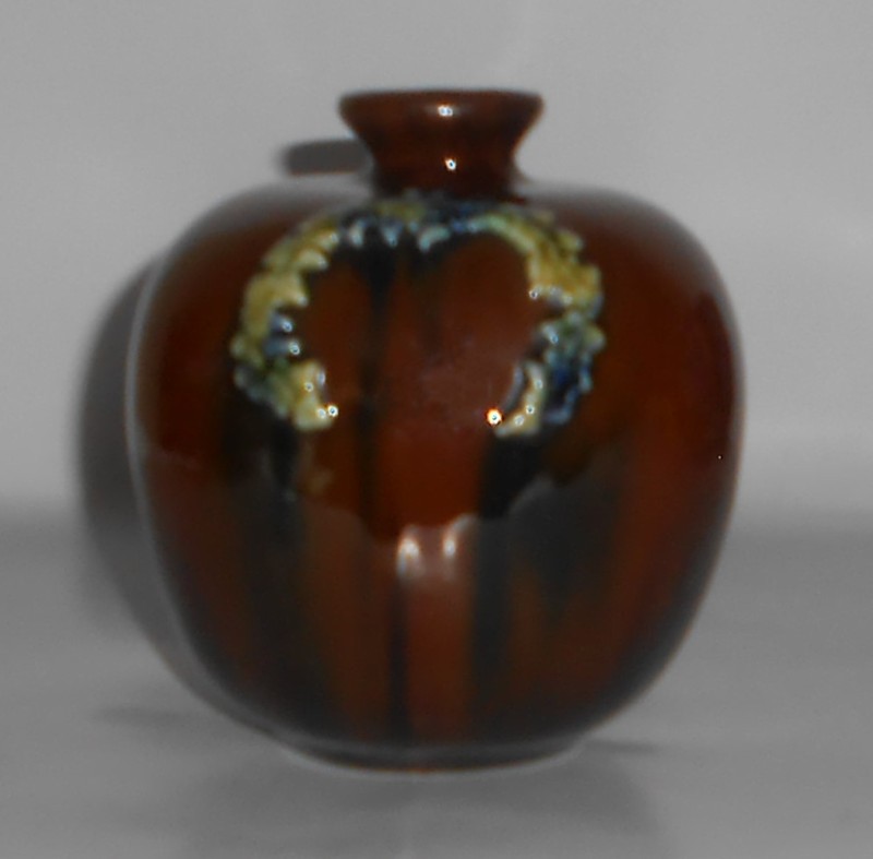 Peters And Reed Pottery Standard Glaze Decorated Vase