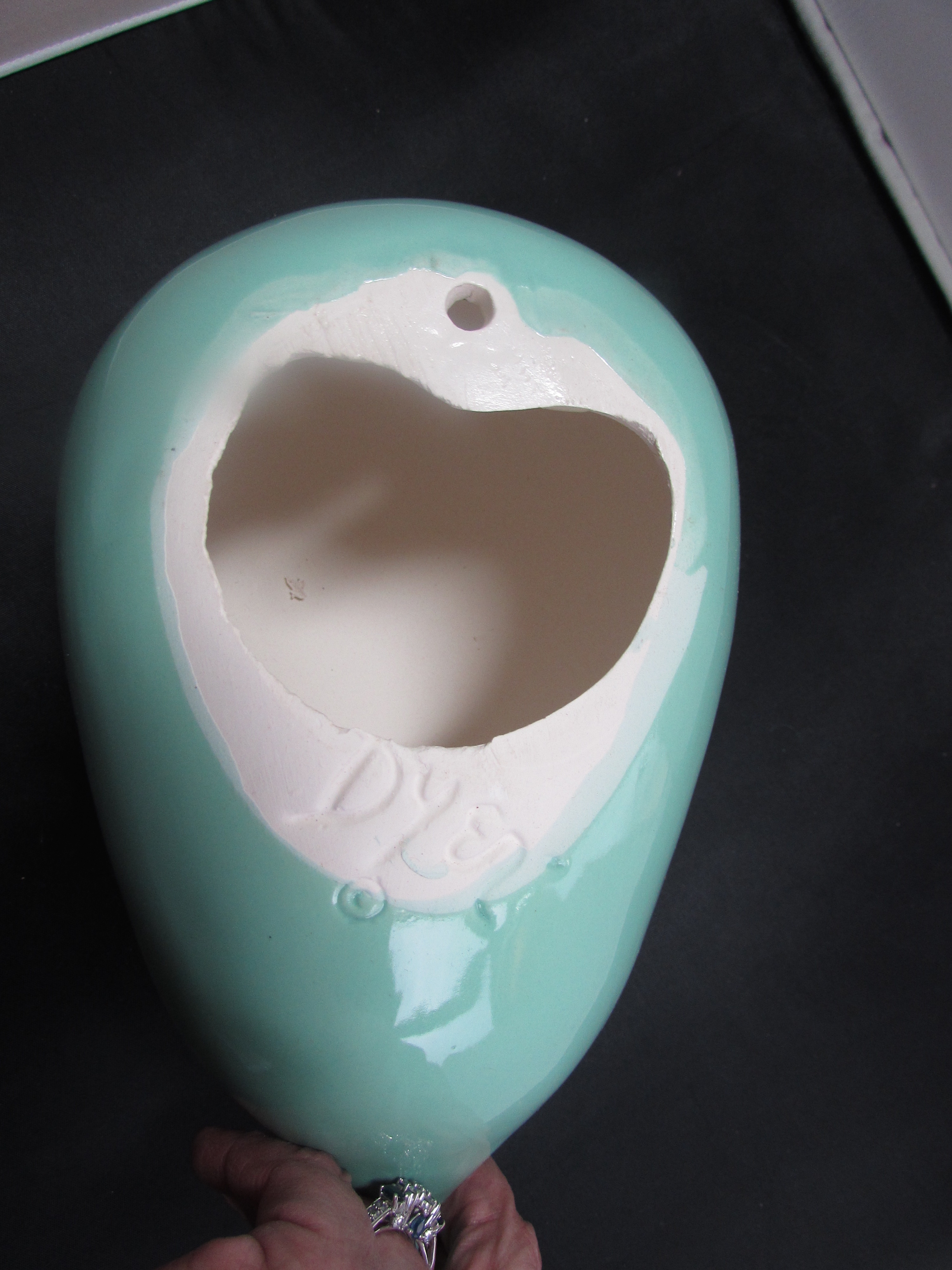 Dyer Bird Feeder Pottery Sage Green