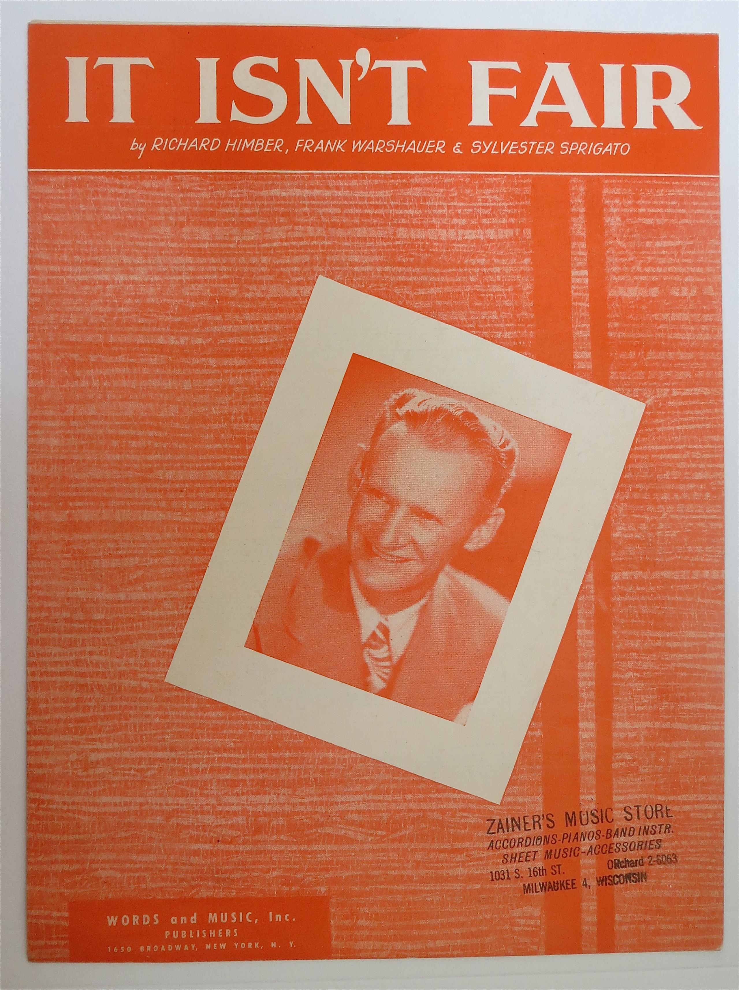 Sheet Music For 1933 It Isn't Fair