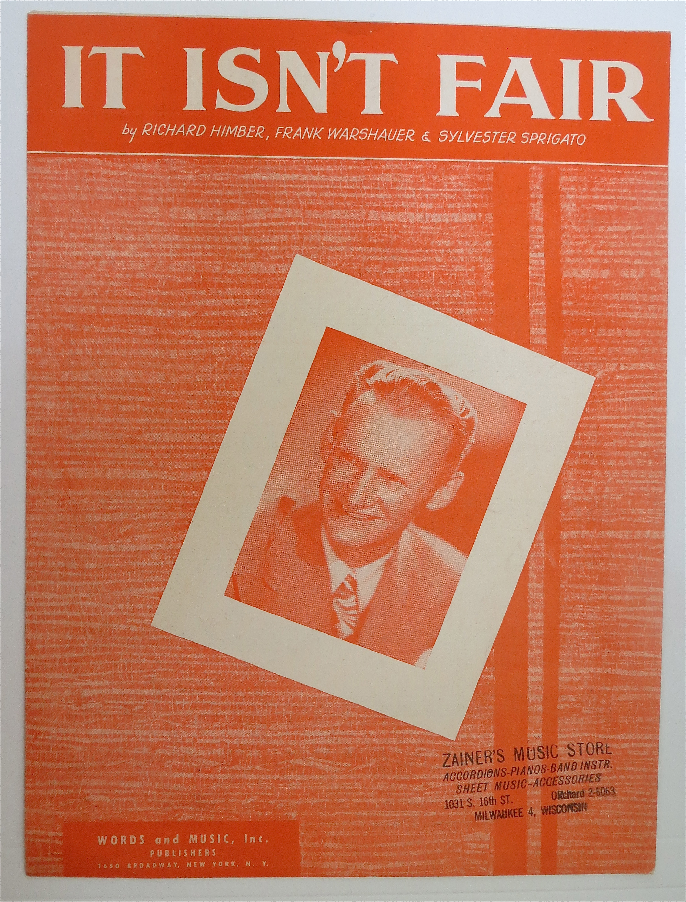 Sheet Music For 1933 It Isn't Fair