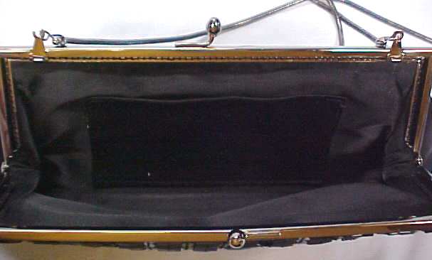 Evening Bag  Black Beaded Elegant Deco Style