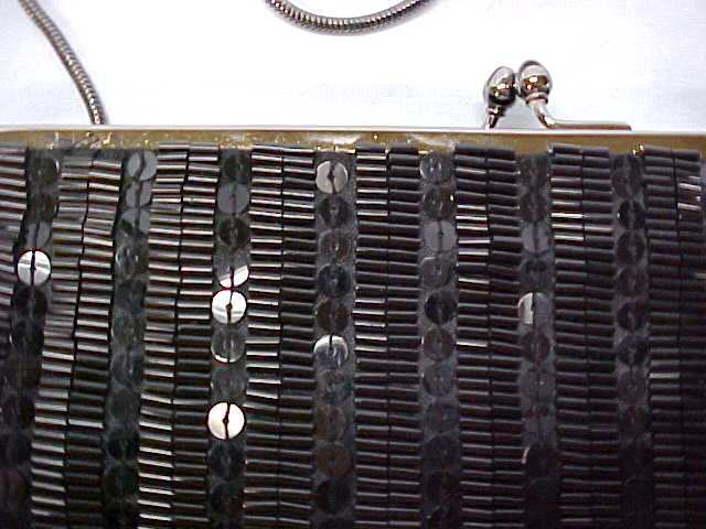 Evening Bag  Black Beaded Elegant Deco Style