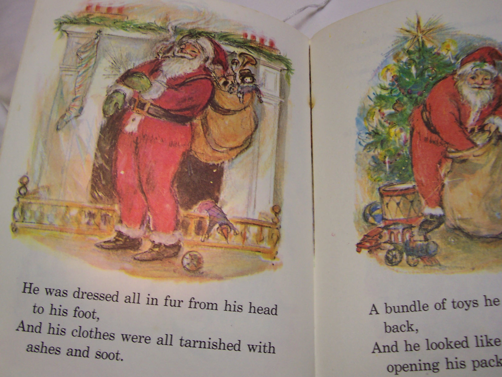 Night Before Christmas Book by Clement C Moore 1965