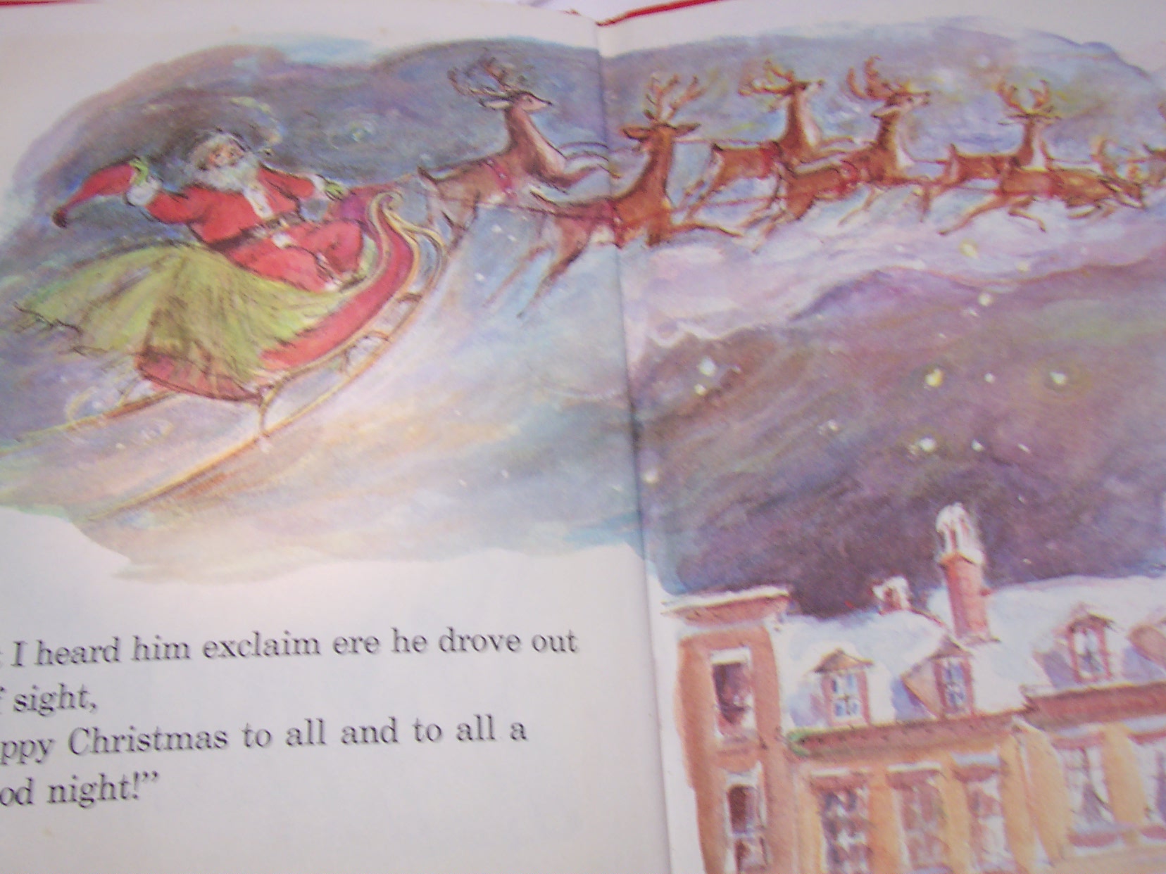 Night Before Christmas Book by Clement C Moore 1965