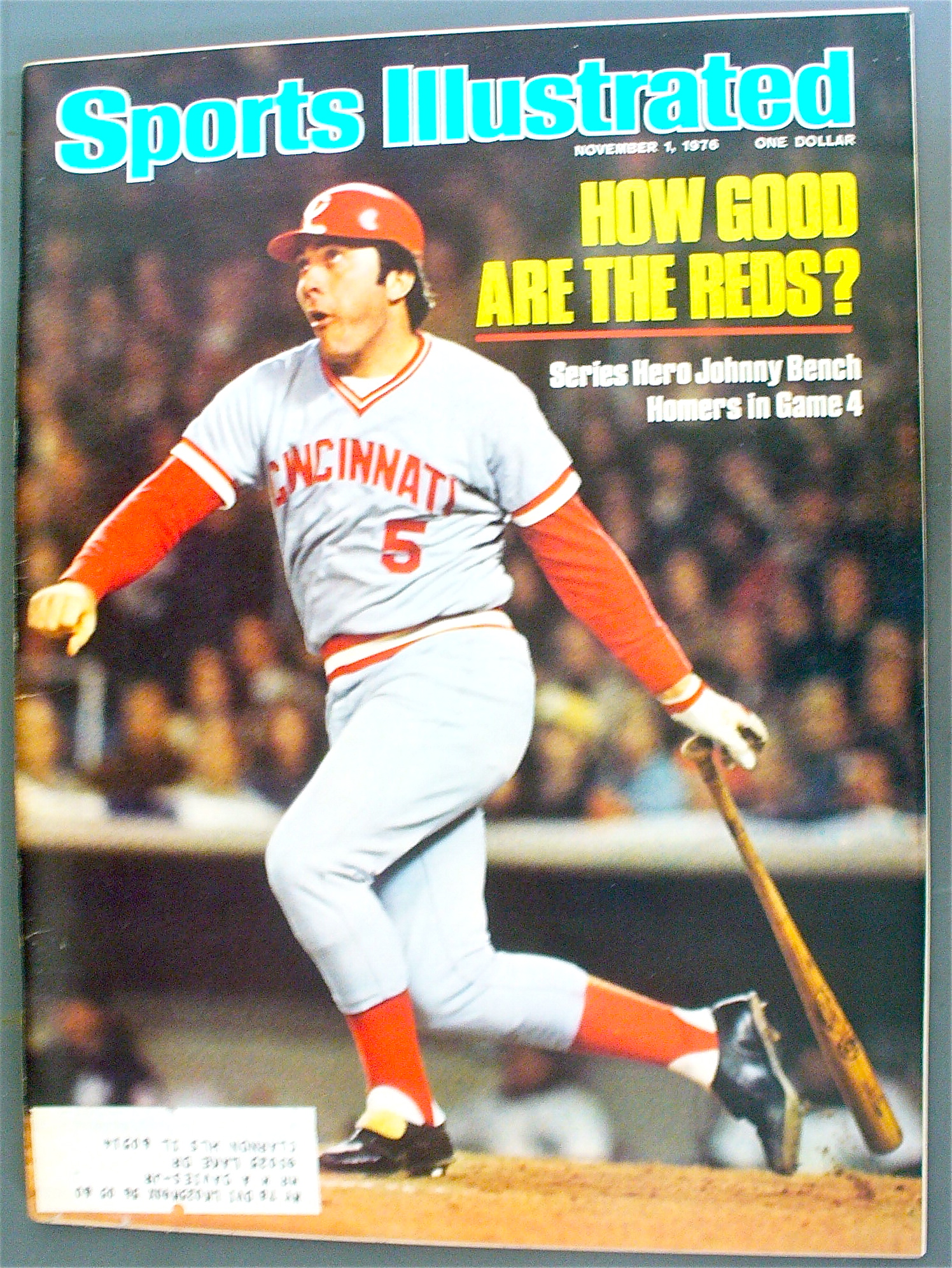 Sports Illustrated November 1, 1976 Johnny Bench