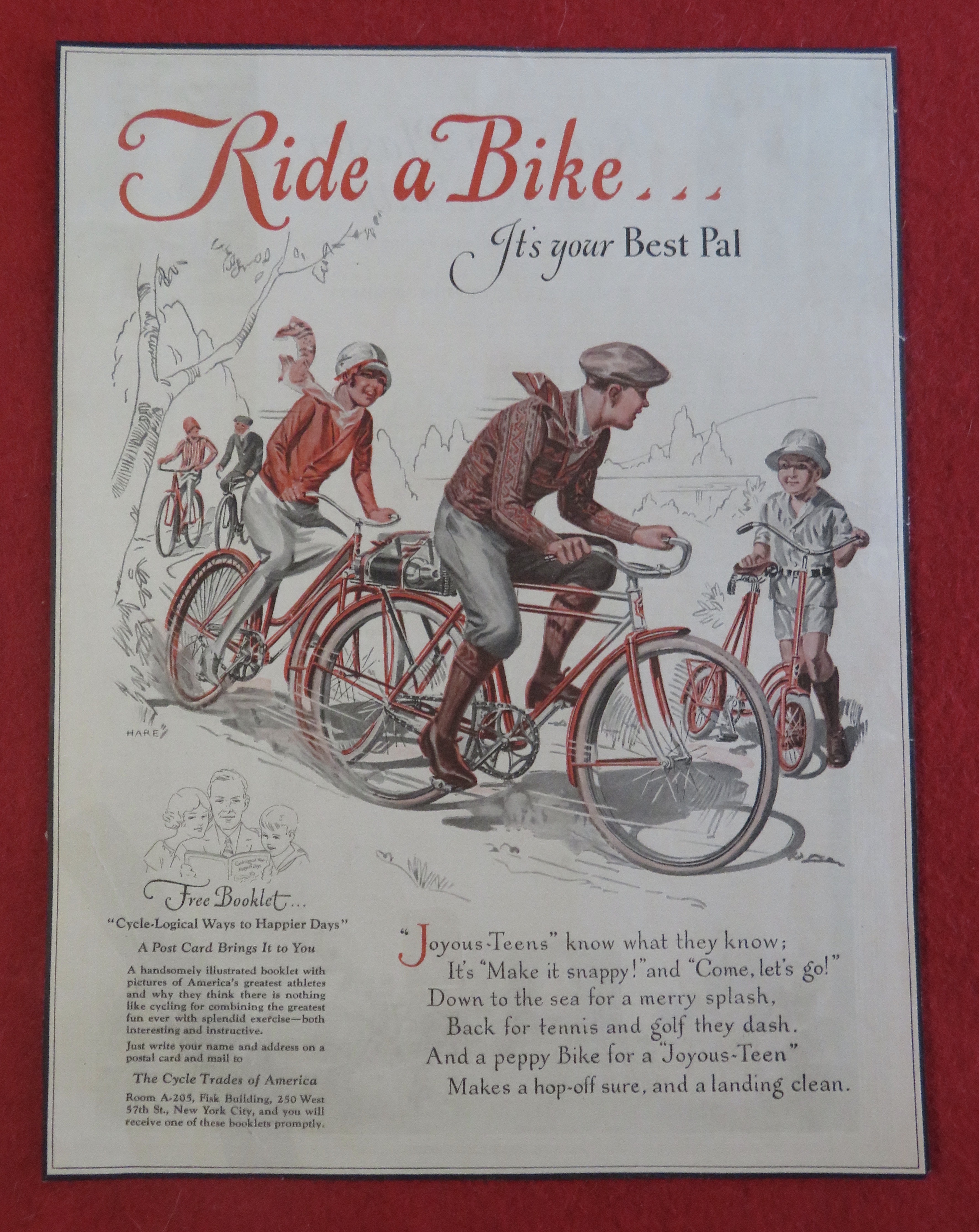1929 Ride A Bike with It's Your Best Pal (Joyous Teens)