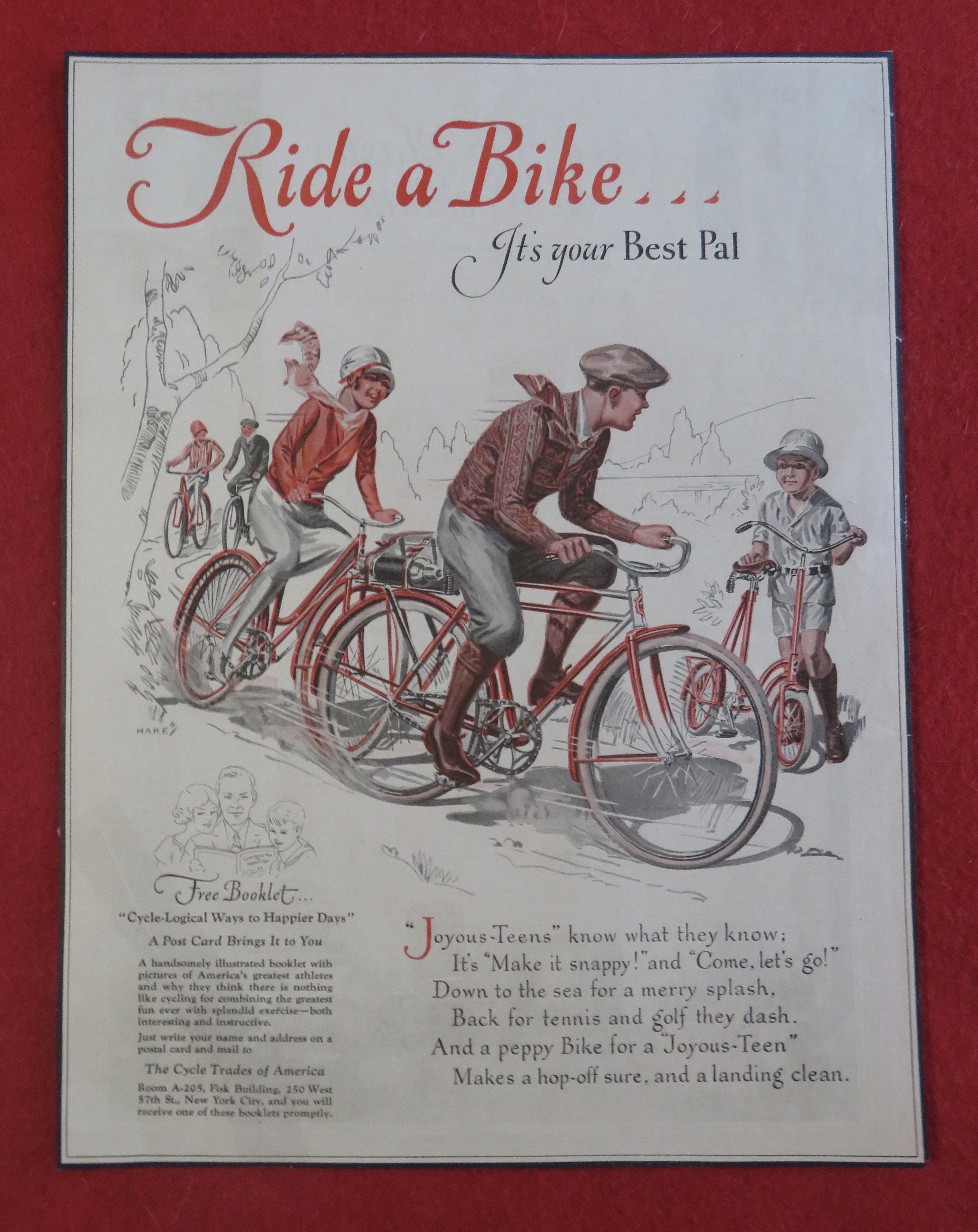 1929 Ride A Bike with It's Your Best Pal (Joyous Teens)