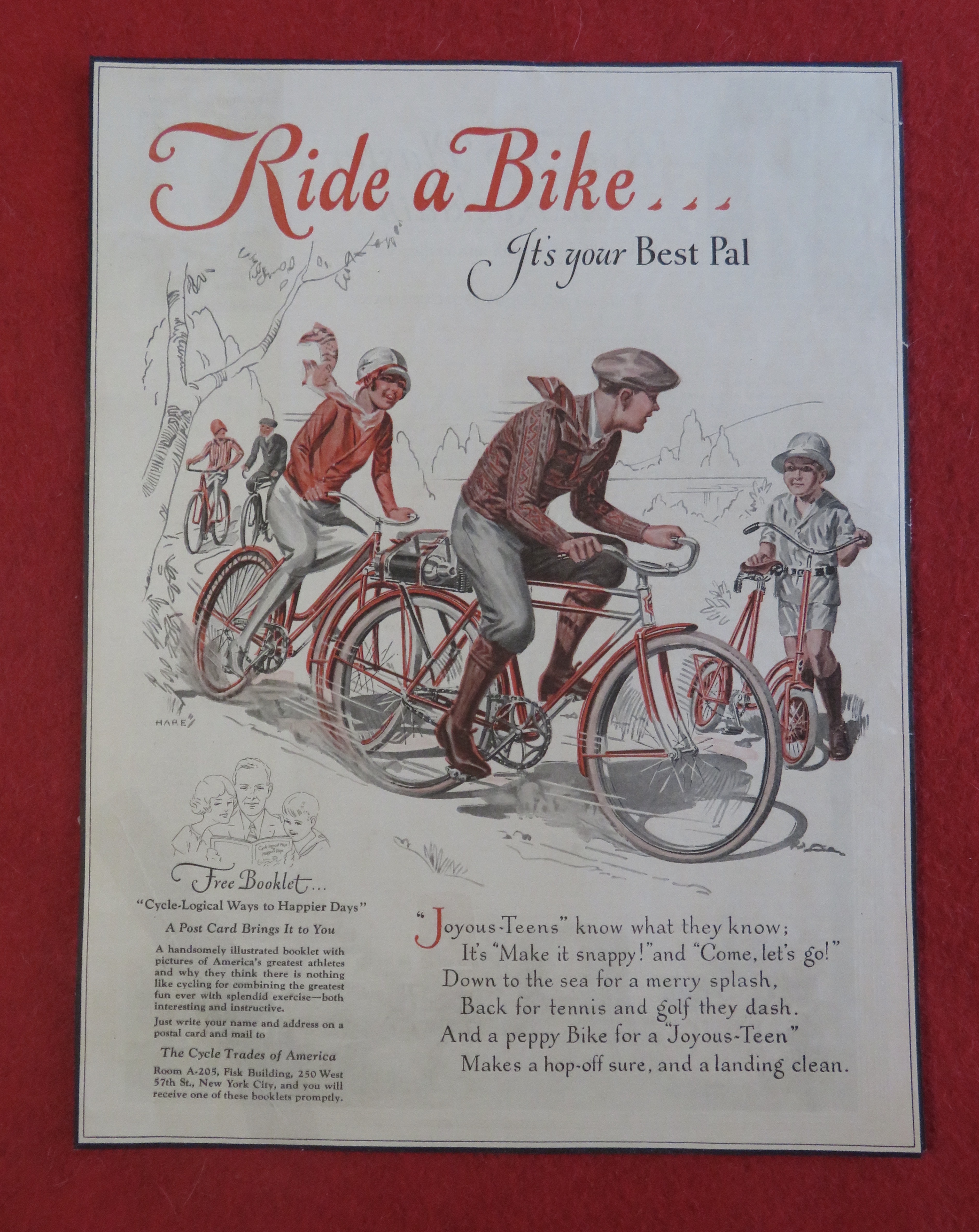 1929 Ride A Bike with It's Your Best Pal (Joyous Teens)