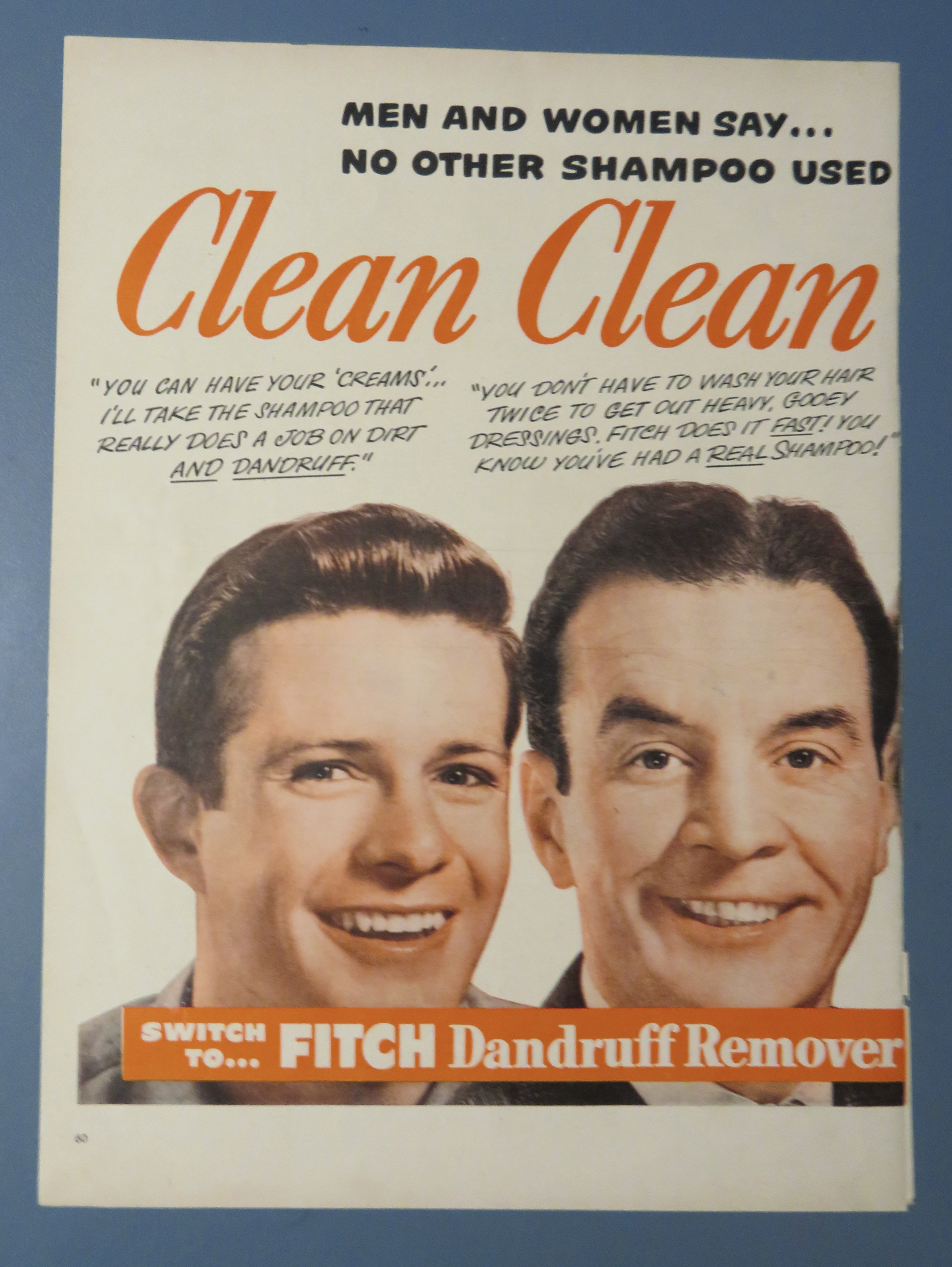1951 Fitch Dandruff Remover Shampoo w/Men & Woman