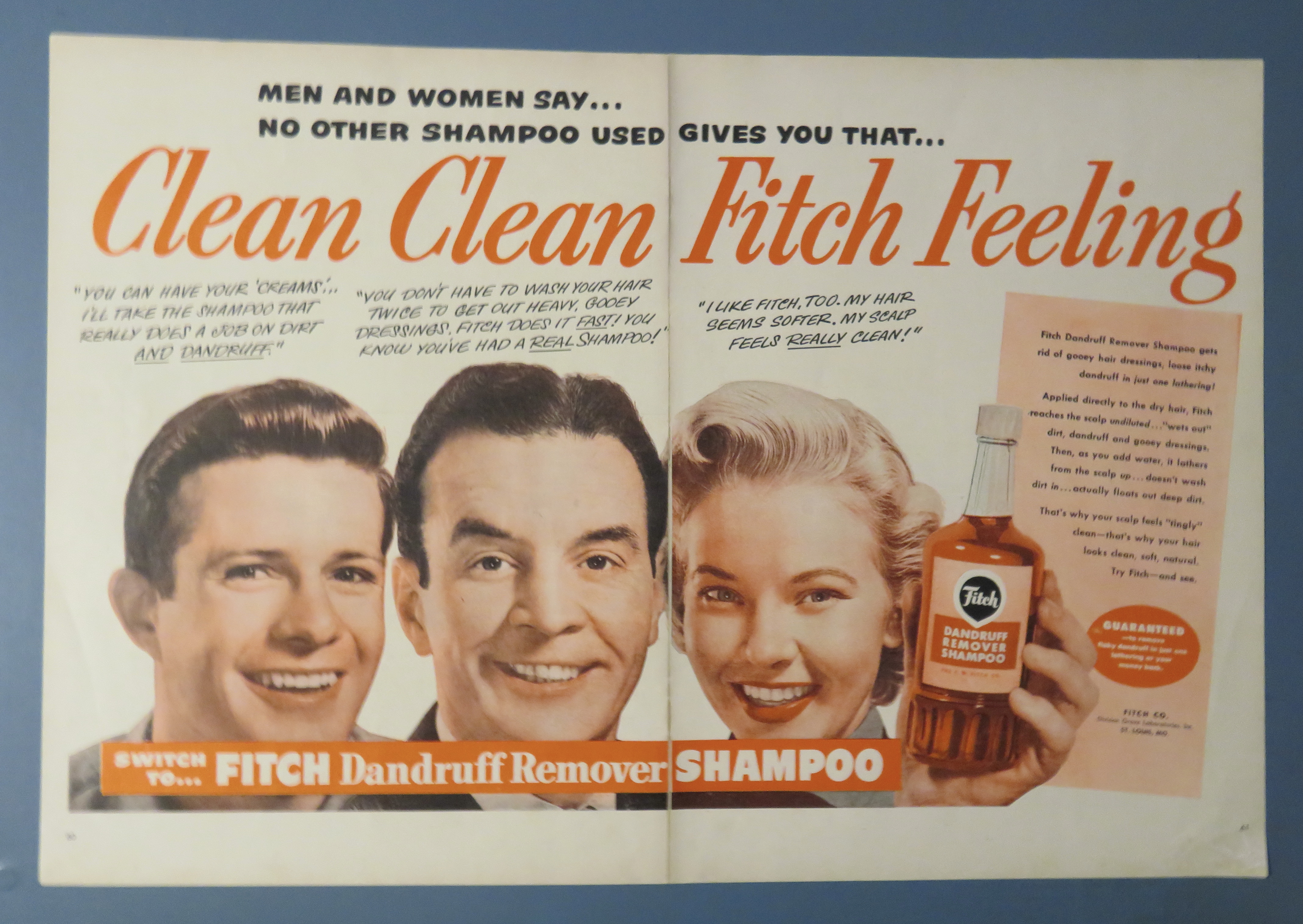 1951 Fitch Dandruff Remover Shampoo w/Men & Woman
