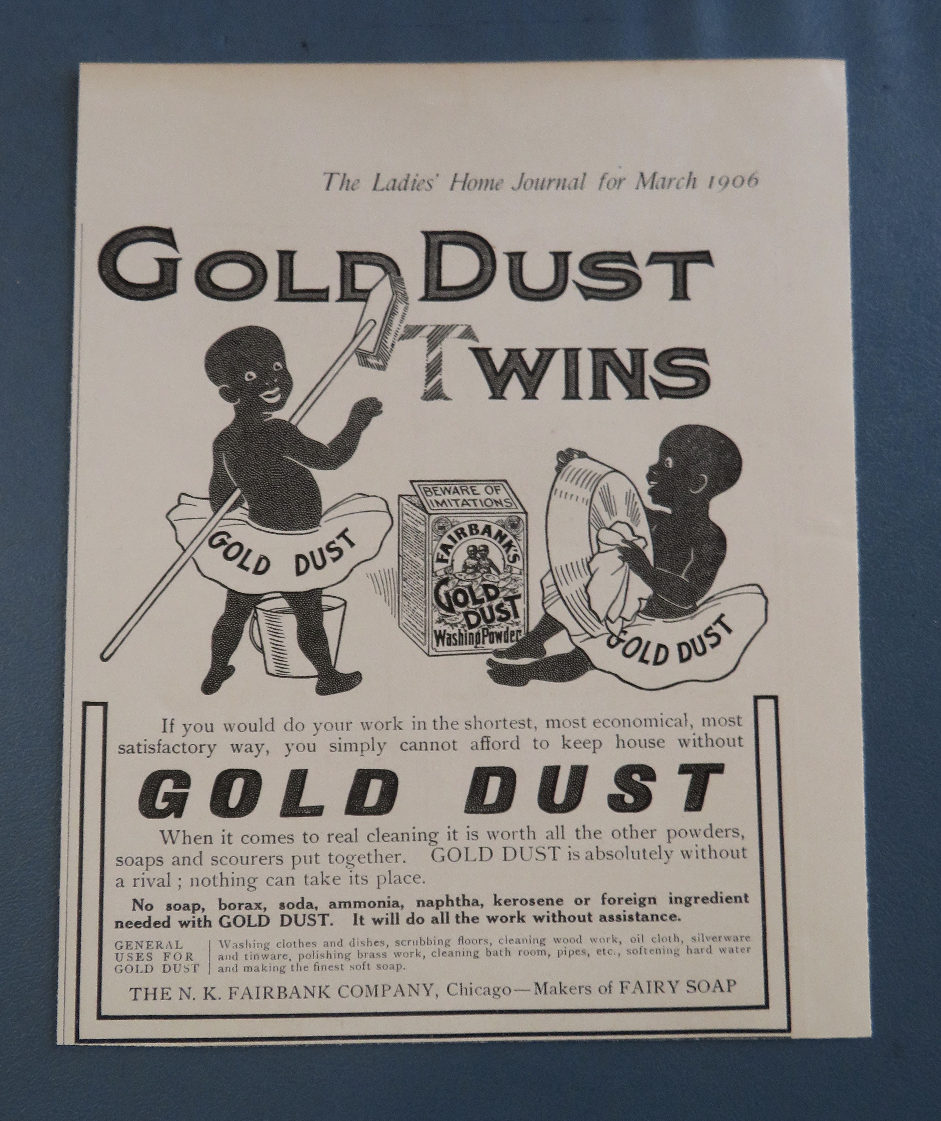 1906 Gold Dust Washing Powder with Gold Dust Twins
