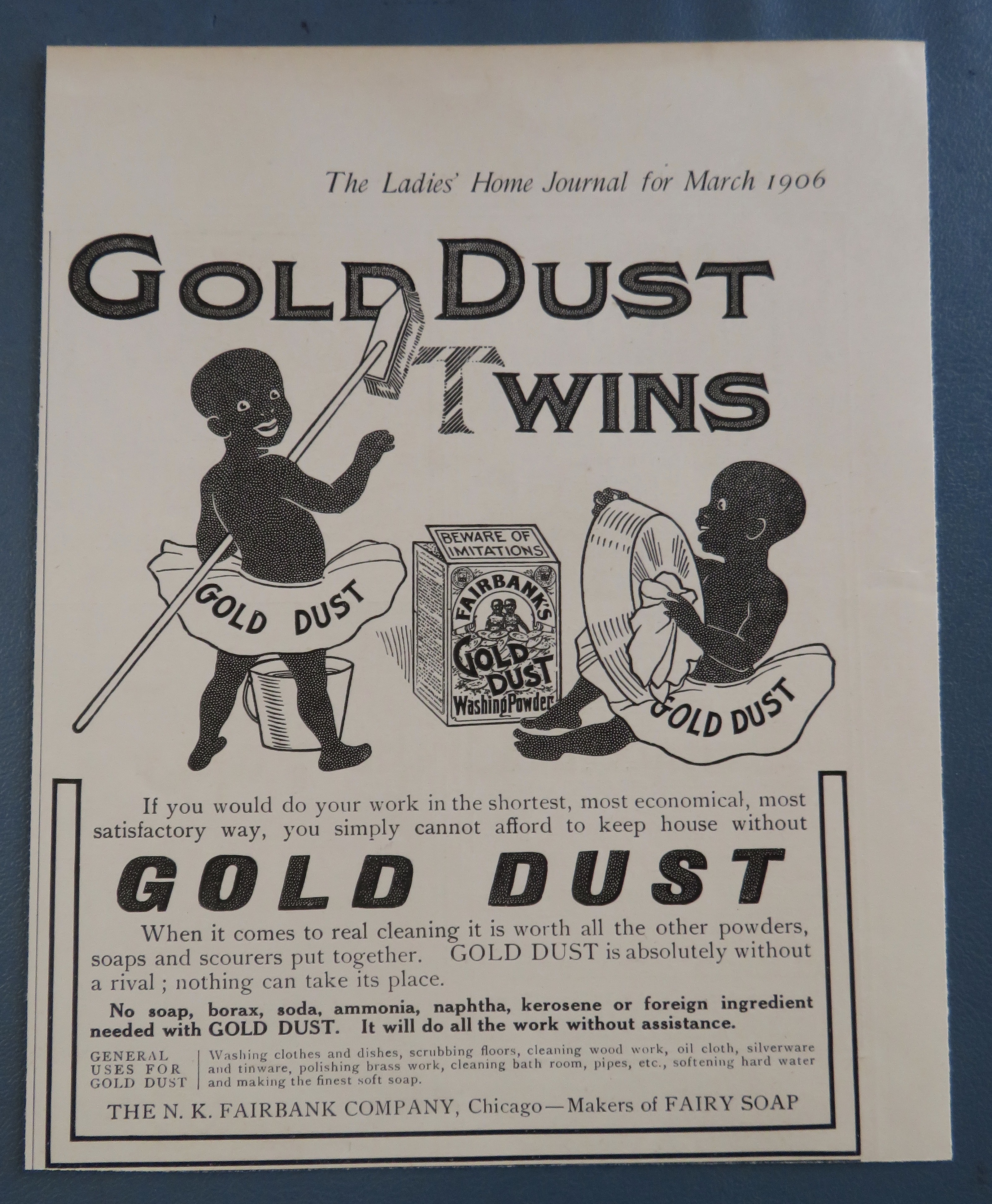 1906 Gold Dust Washing Powder with Gold Dust Twins