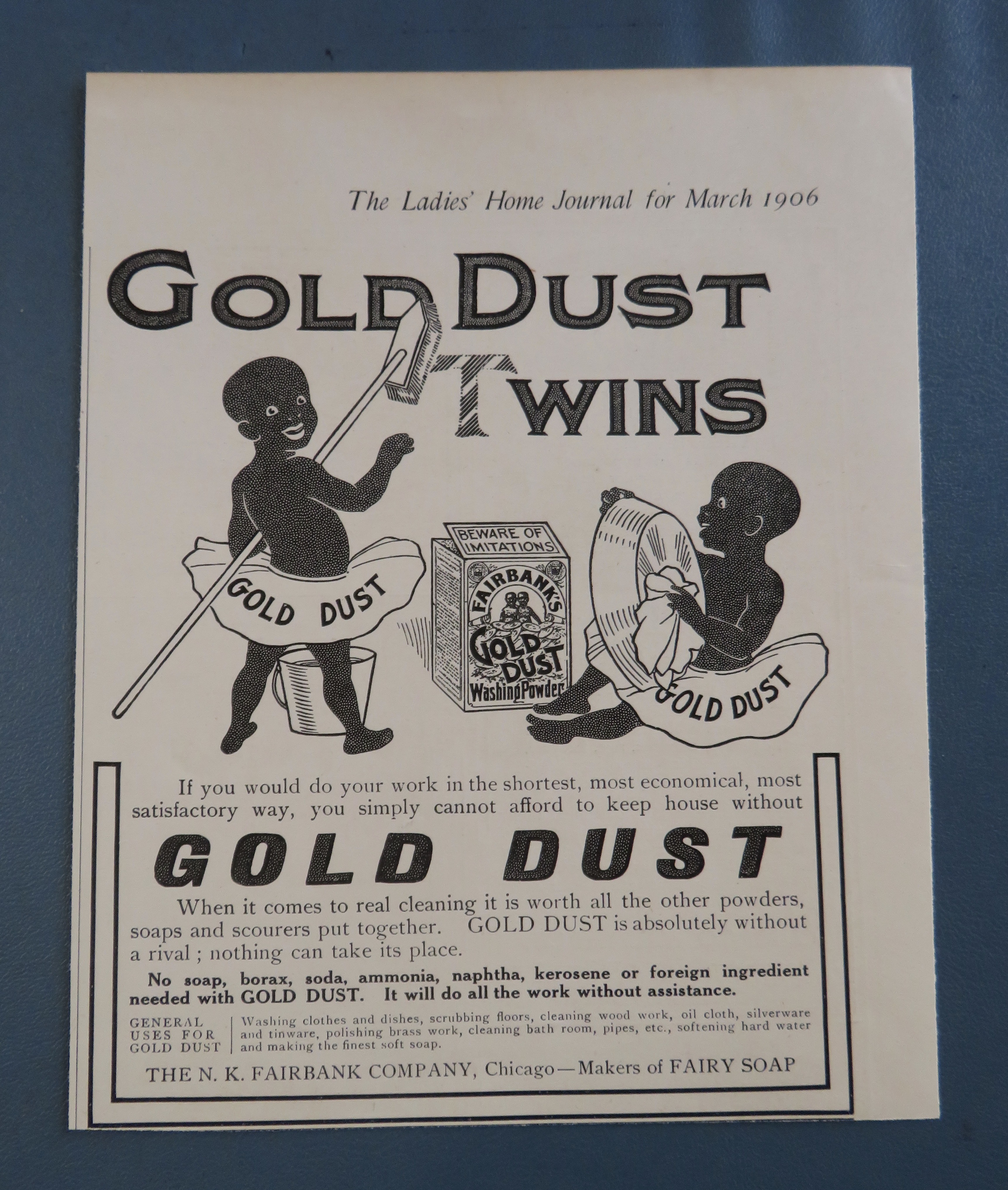 1906 Gold Dust Washing Powder with Gold Dust Twins