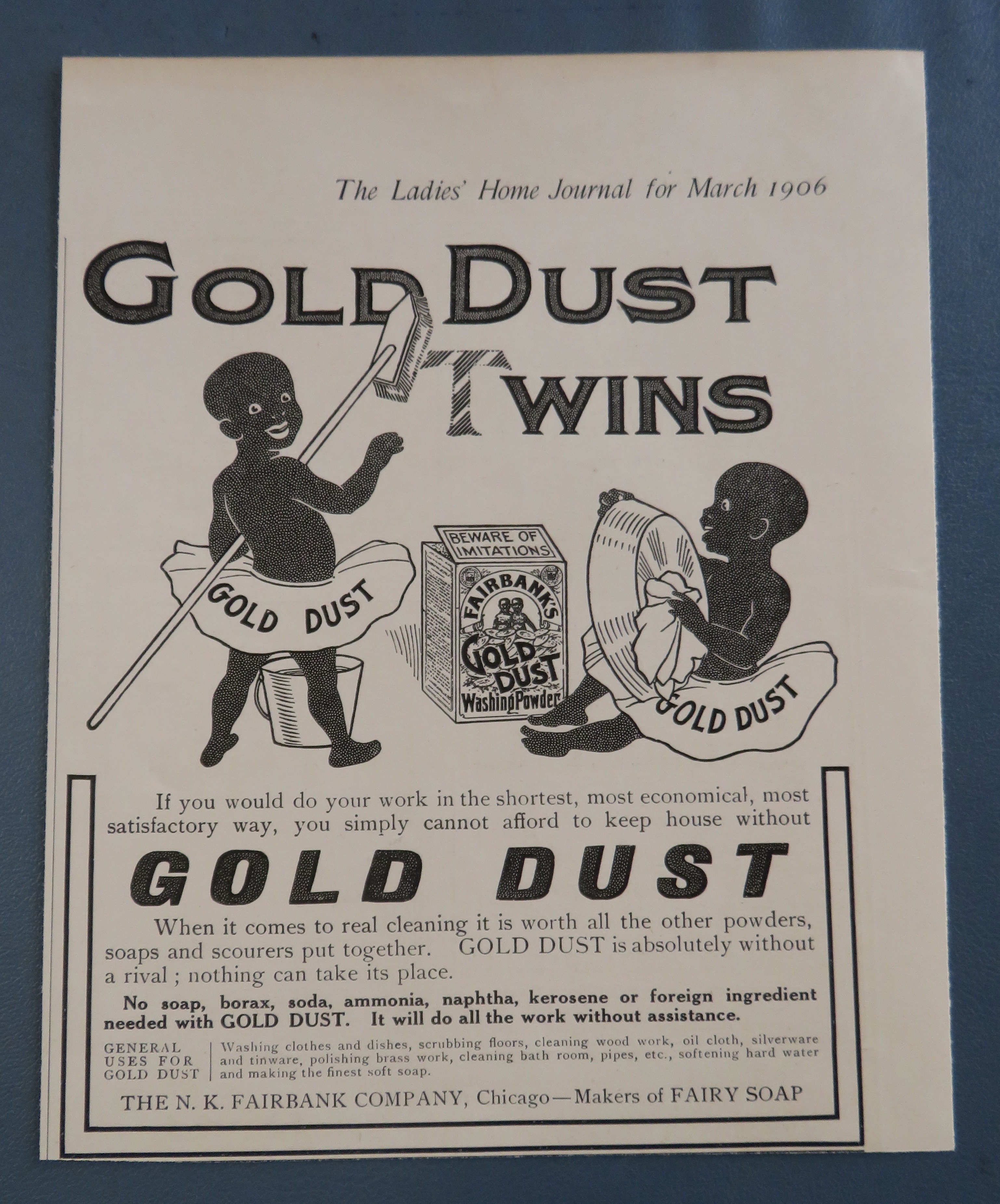 1906 Gold Dust Washing Powder with Gold Dust Twins