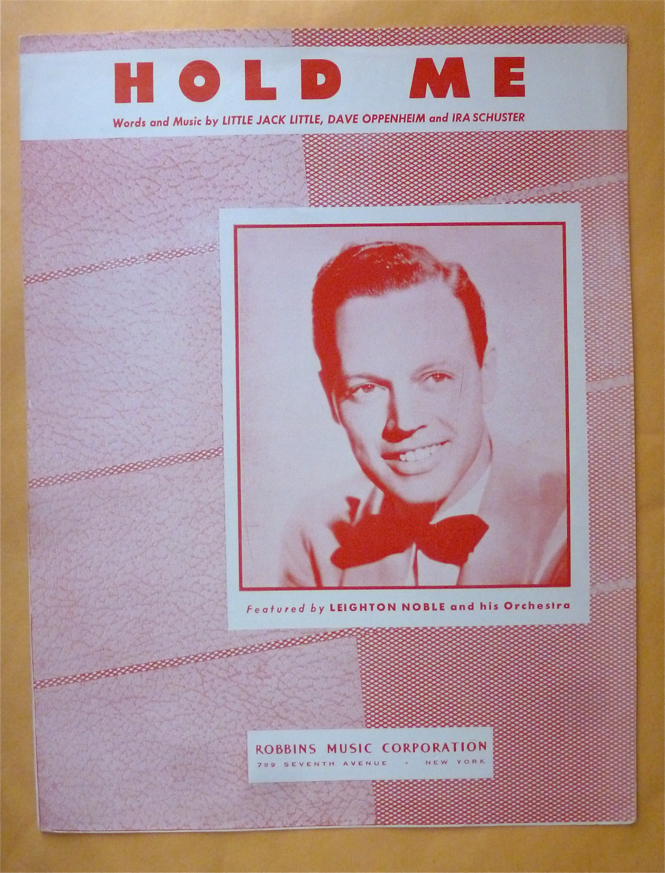 Sheet Music For 1933 Hold Me