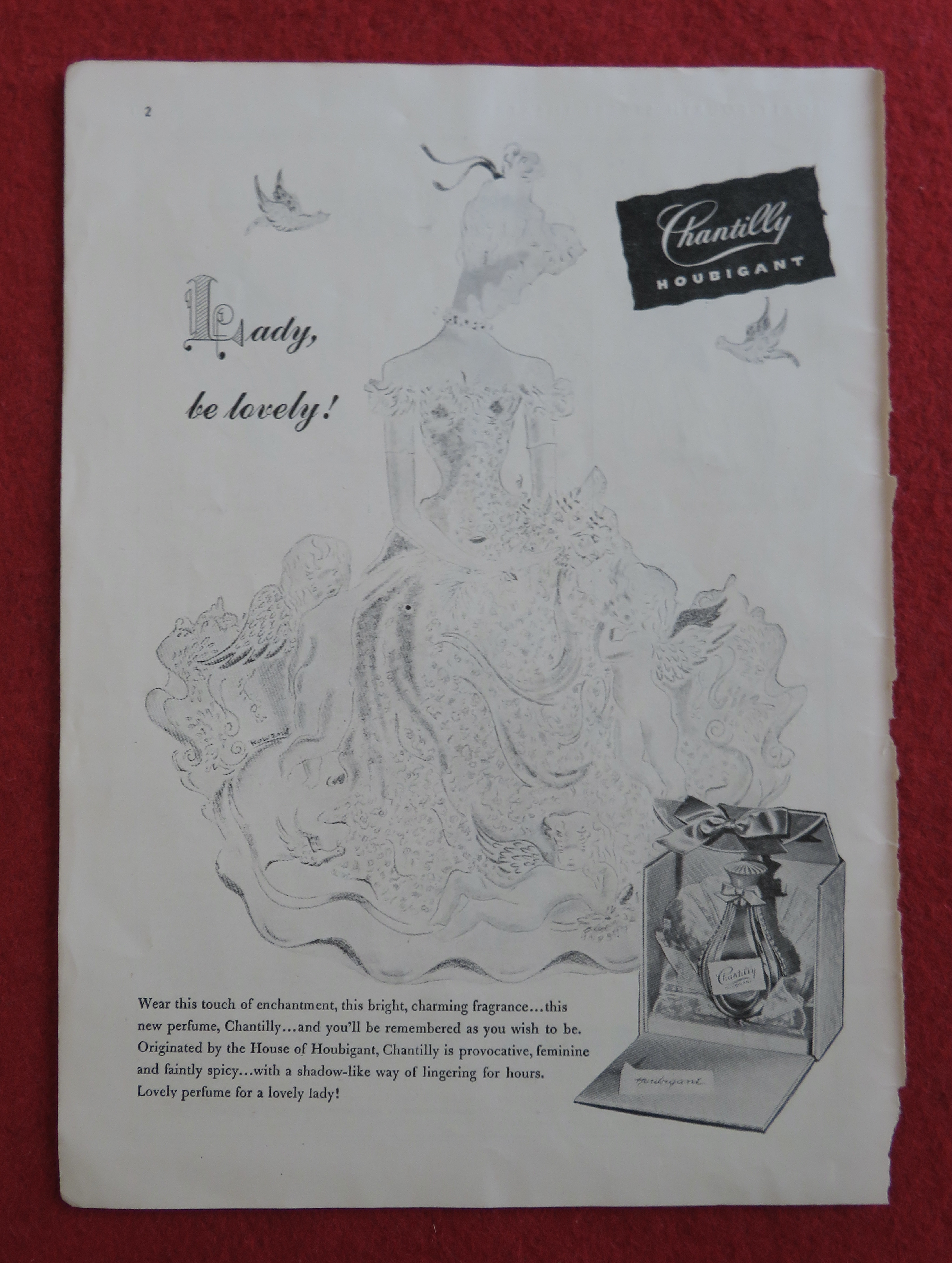 1944 Chantilly Houbigant with Lovely Woman