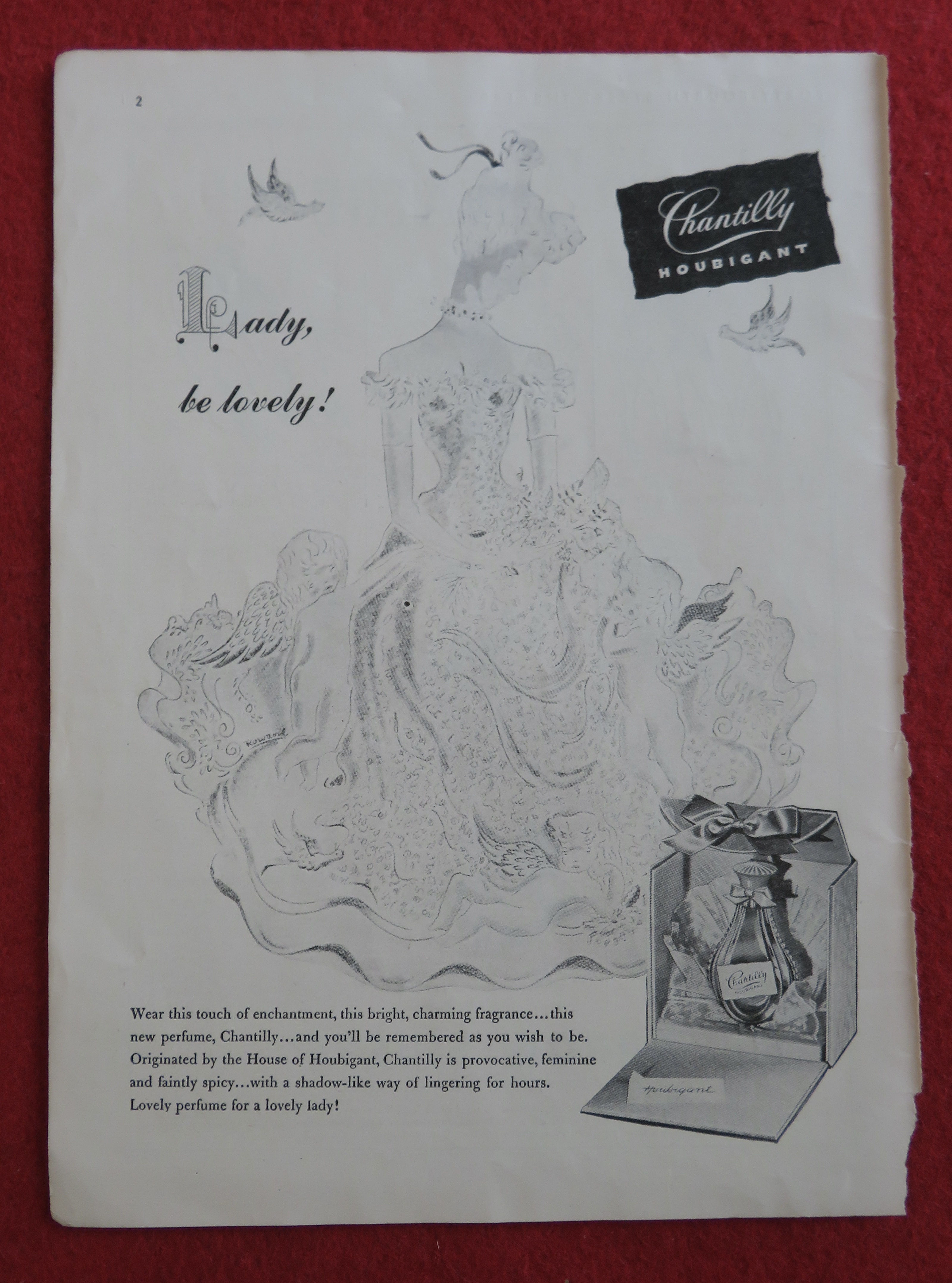 1944 Chantilly Houbigant with Lovely Woman