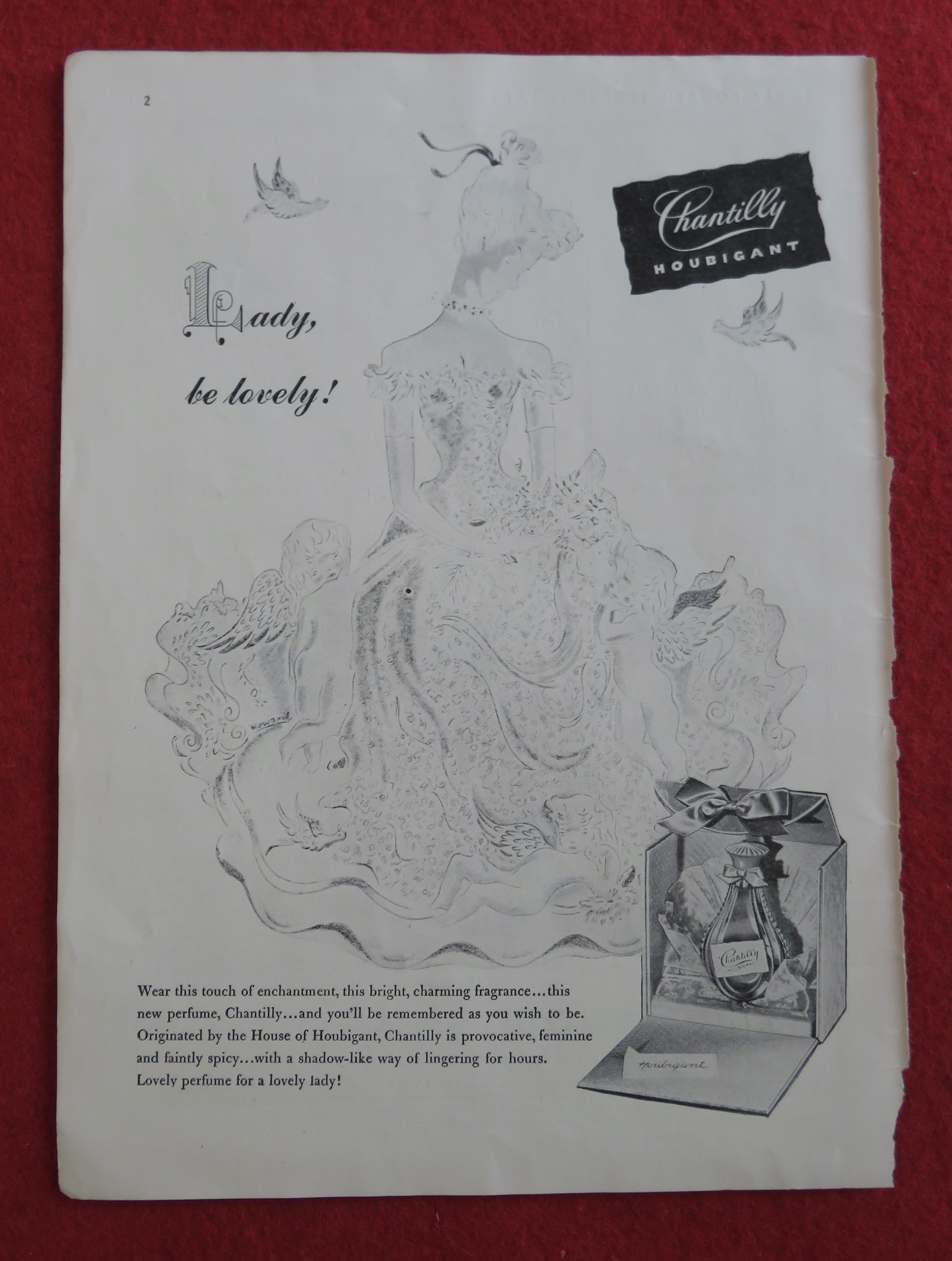 1944 Chantilly Houbigant with Lovely Woman