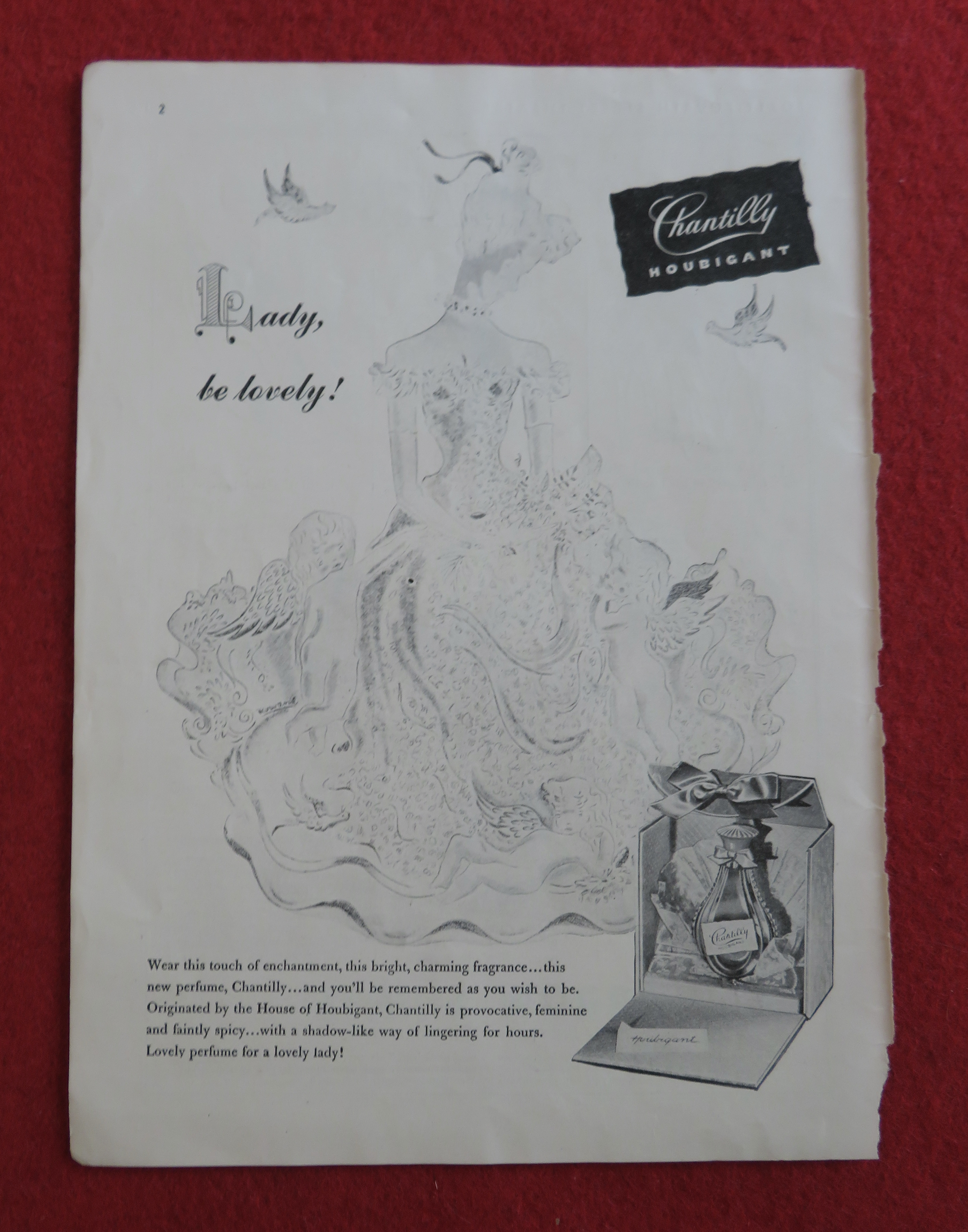 1944 Chantilly Houbigant with Lovely Woman