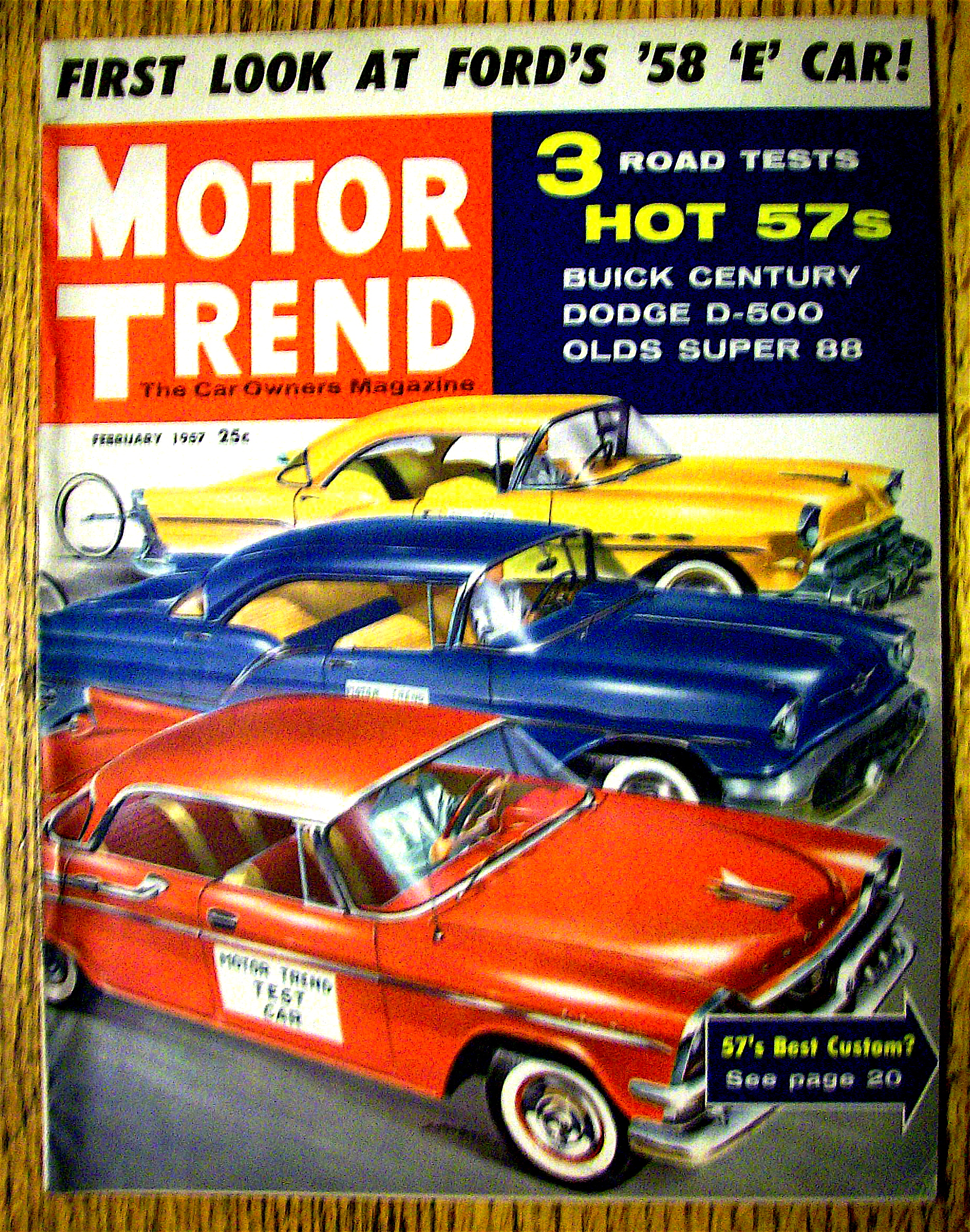 Motor Trend Magazine February 1957 Hot 1957's