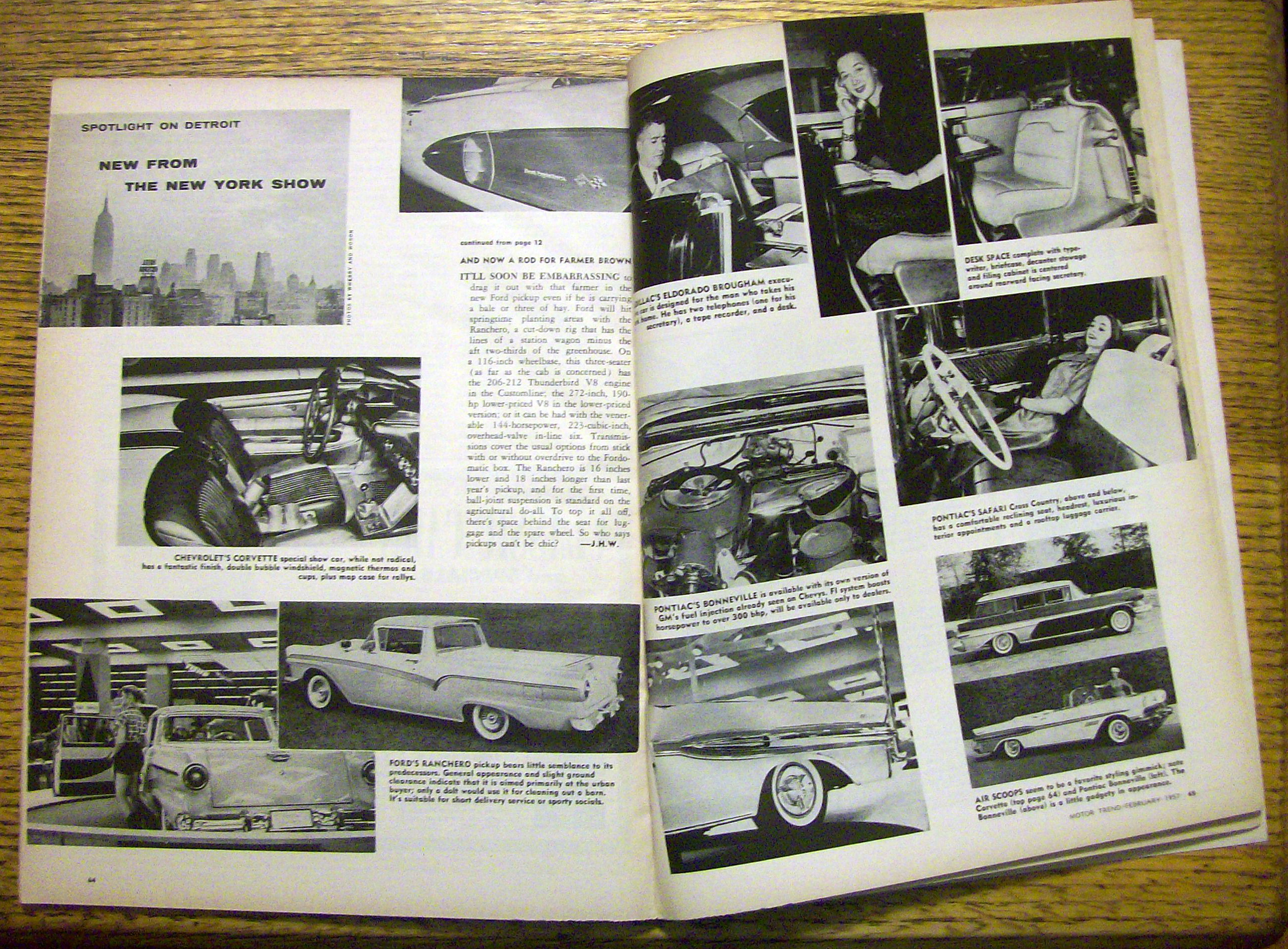 Motor Trend Magazine February 1957 Hot 1957's