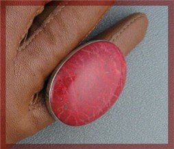 Sponge Coral Sterling Silver Ring