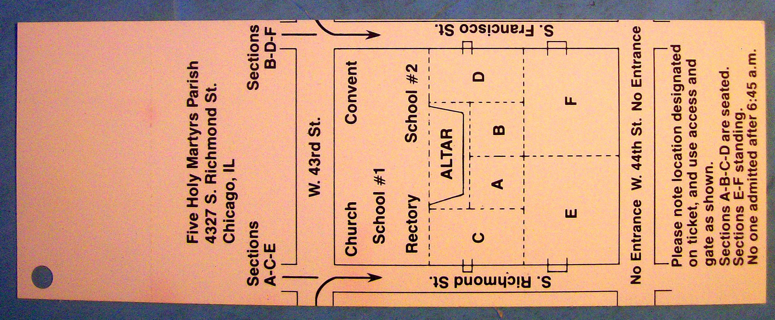 Pope John Paul II Concert Ticket October 5, 1979