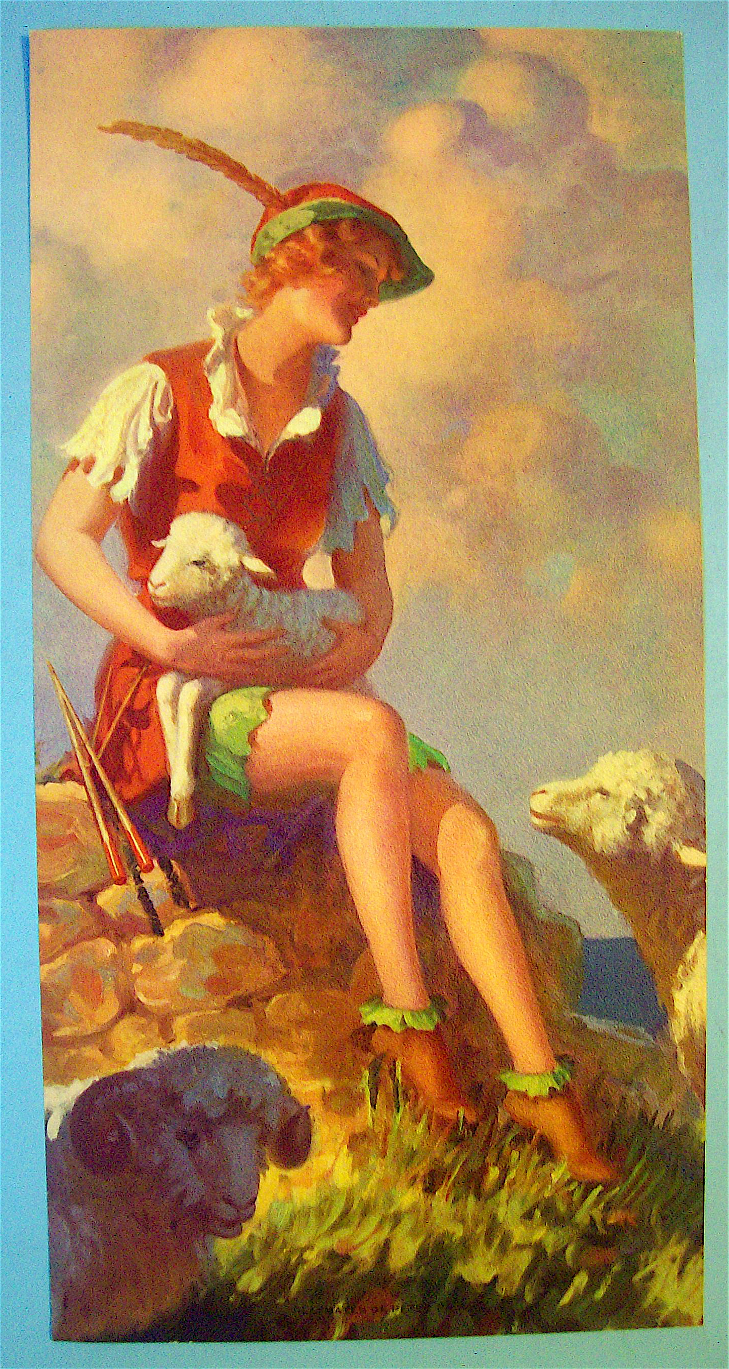 Colortype Picture 1930's Playmates Of Peter Pan
