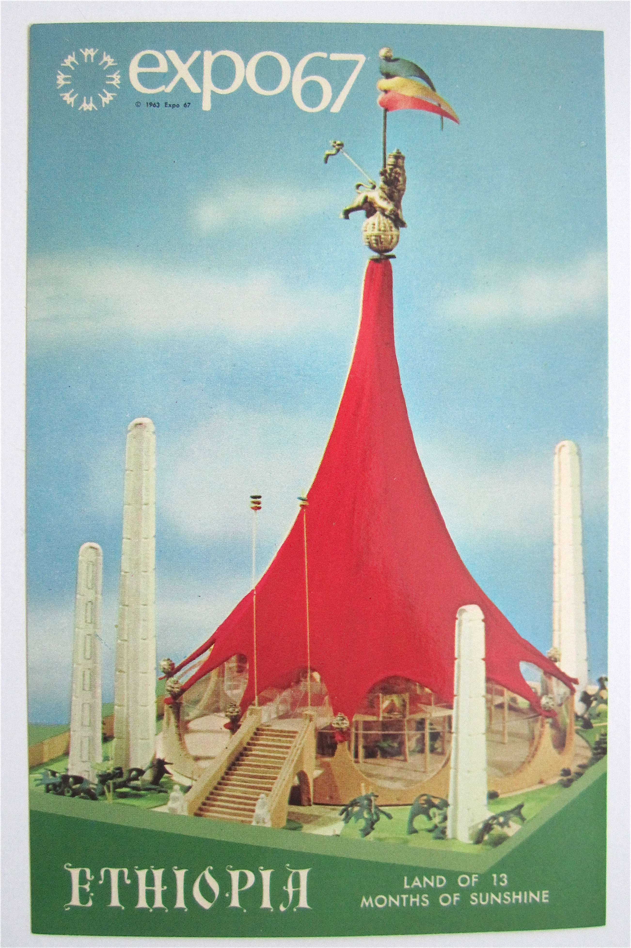 Pavilion Of Ethiopia, Montreal, Canada Expo 67 Postcard