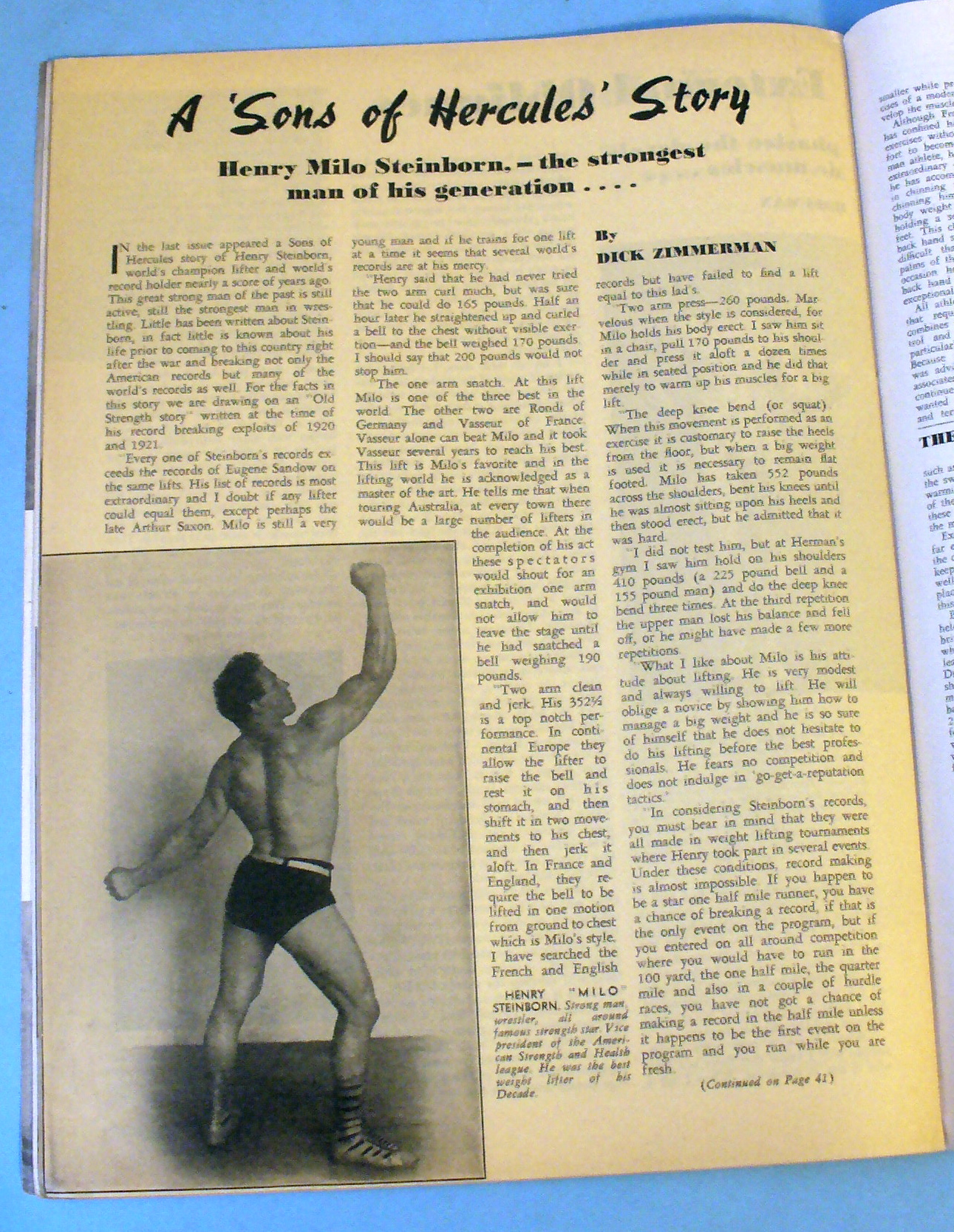 Strength & Health Magazine October 1938 Man & Weight