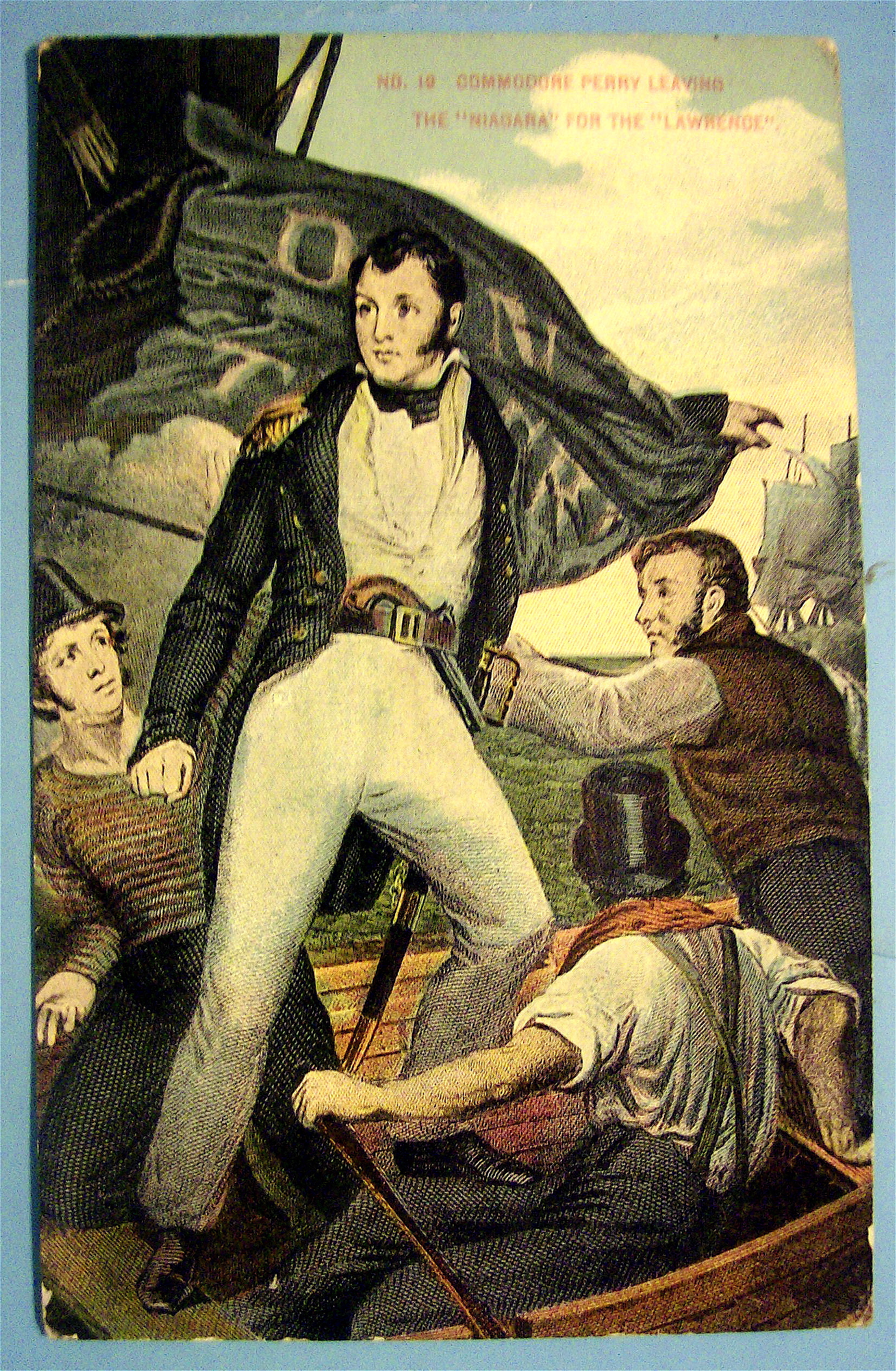 Commodore Perry Leaving Niagara For Lawrence Postcard